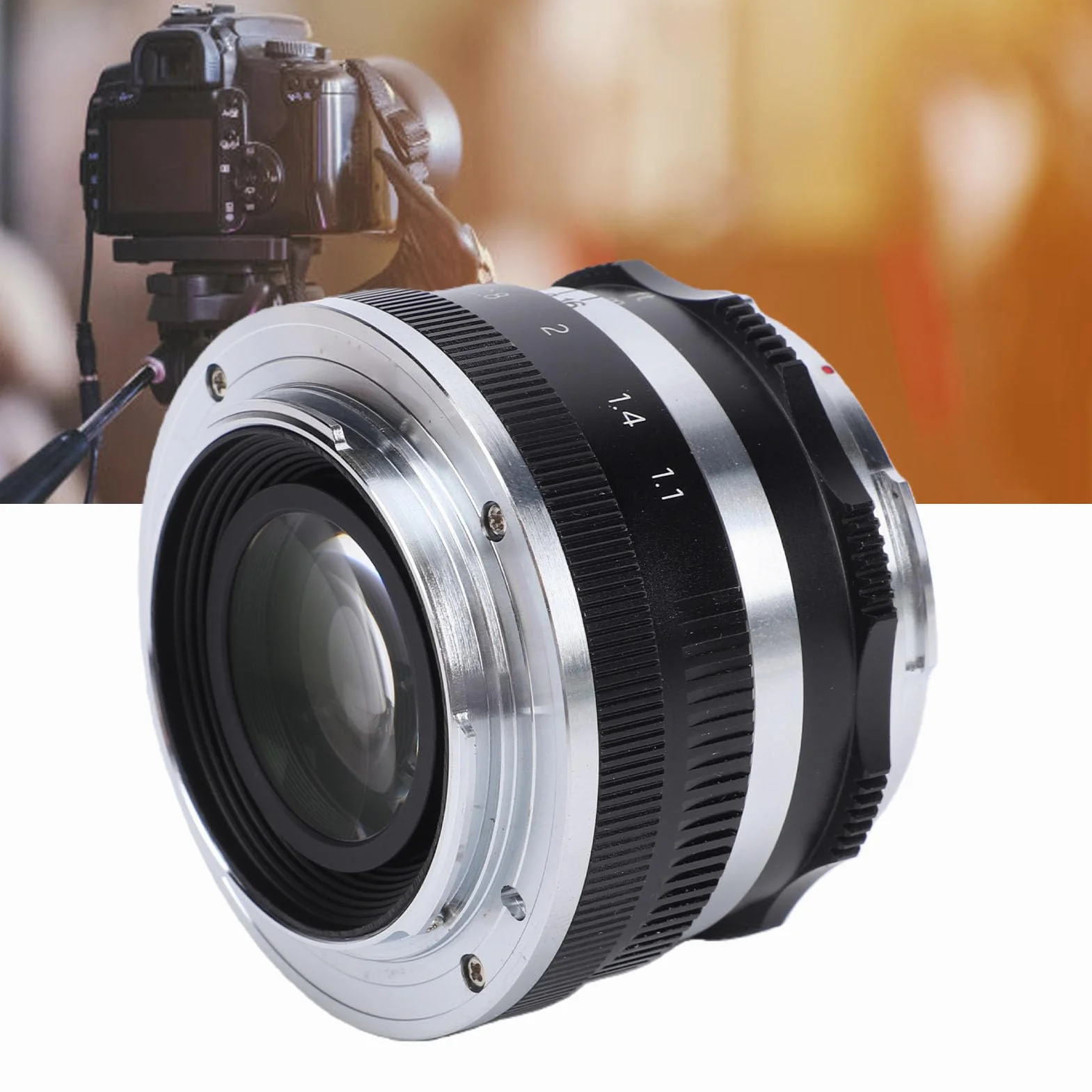 LICAEVEY Obiektyw 35 Mm F/1.1 MF APS C z Mocowaniem X, Obiektyw Stałoogniskowy z ręczną regulacją Ostrości o Dużej Przysłonie, 10-listkowa Przysłona, Metalowy Korpus do Portretowej