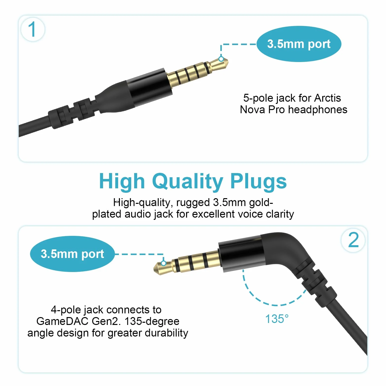 Kabel audio TRS do TRRRS 3,5 mm do słuchawek SteelSeries Arctis Nova Pro