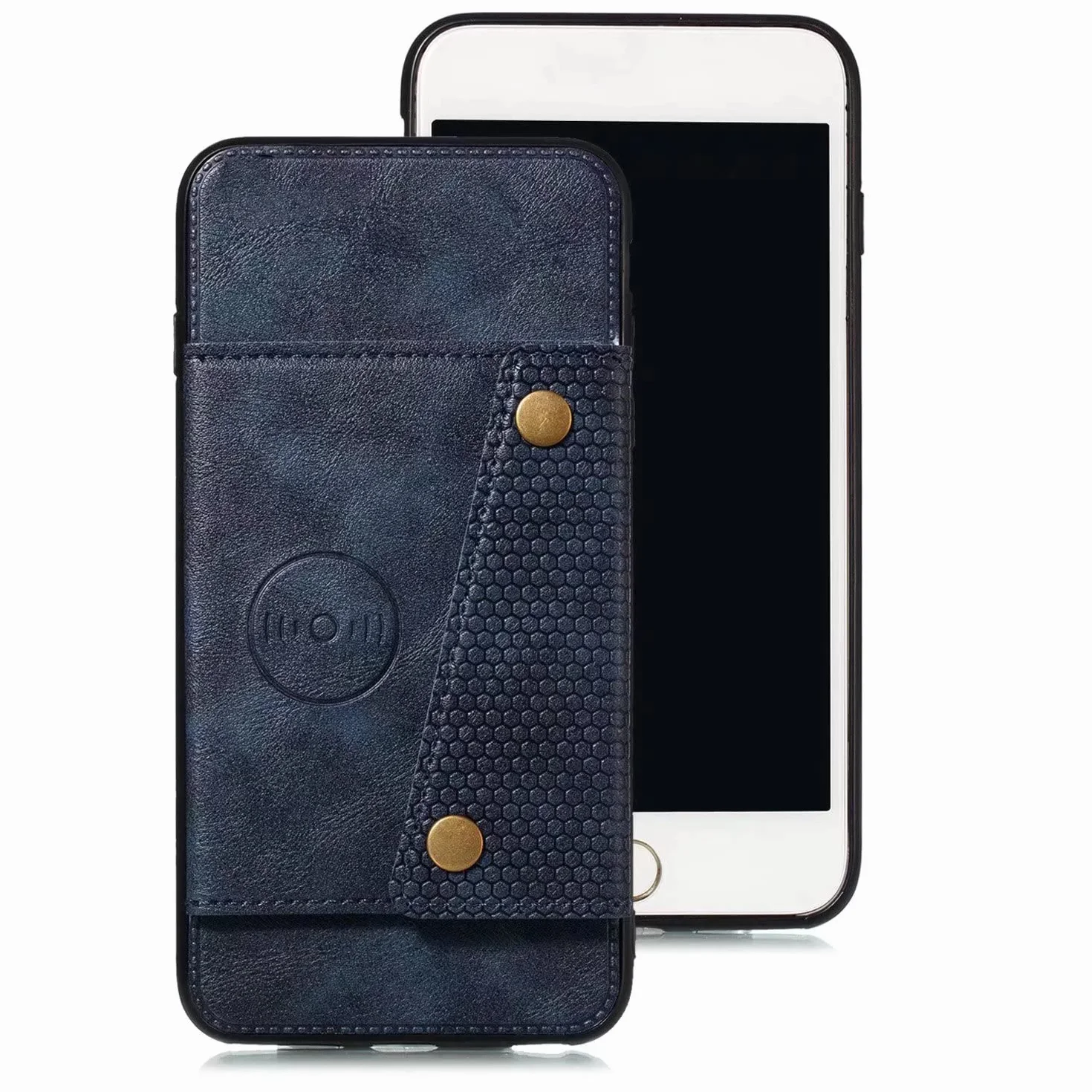 Case Kompatybilne z One Plus 9 Portfel Etui Ochronne ze Skóry PU Przegródki na Karty Magnetyczny Uchwytu Samochodowego Cover Slim Wstrząsy Niebieski|Film Szkło Hartowane2