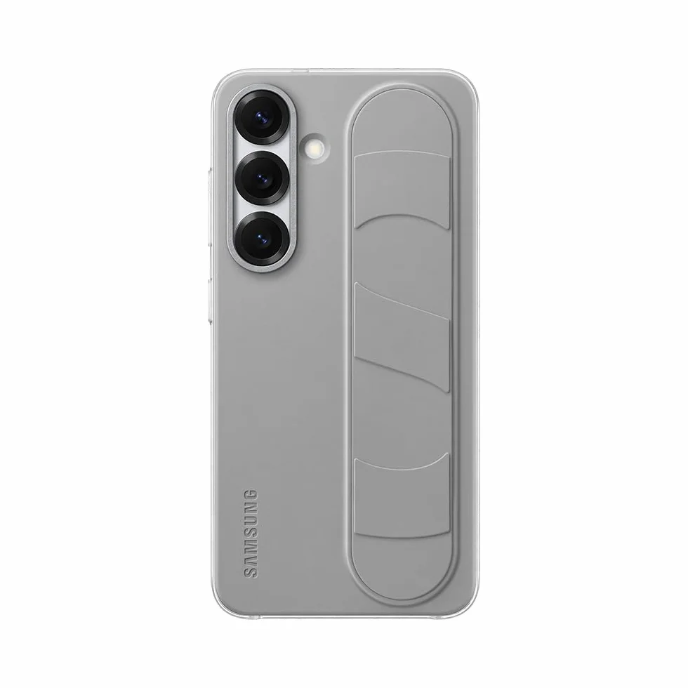 Custodia per Galaxy S25 con cinturino e supporto grigio