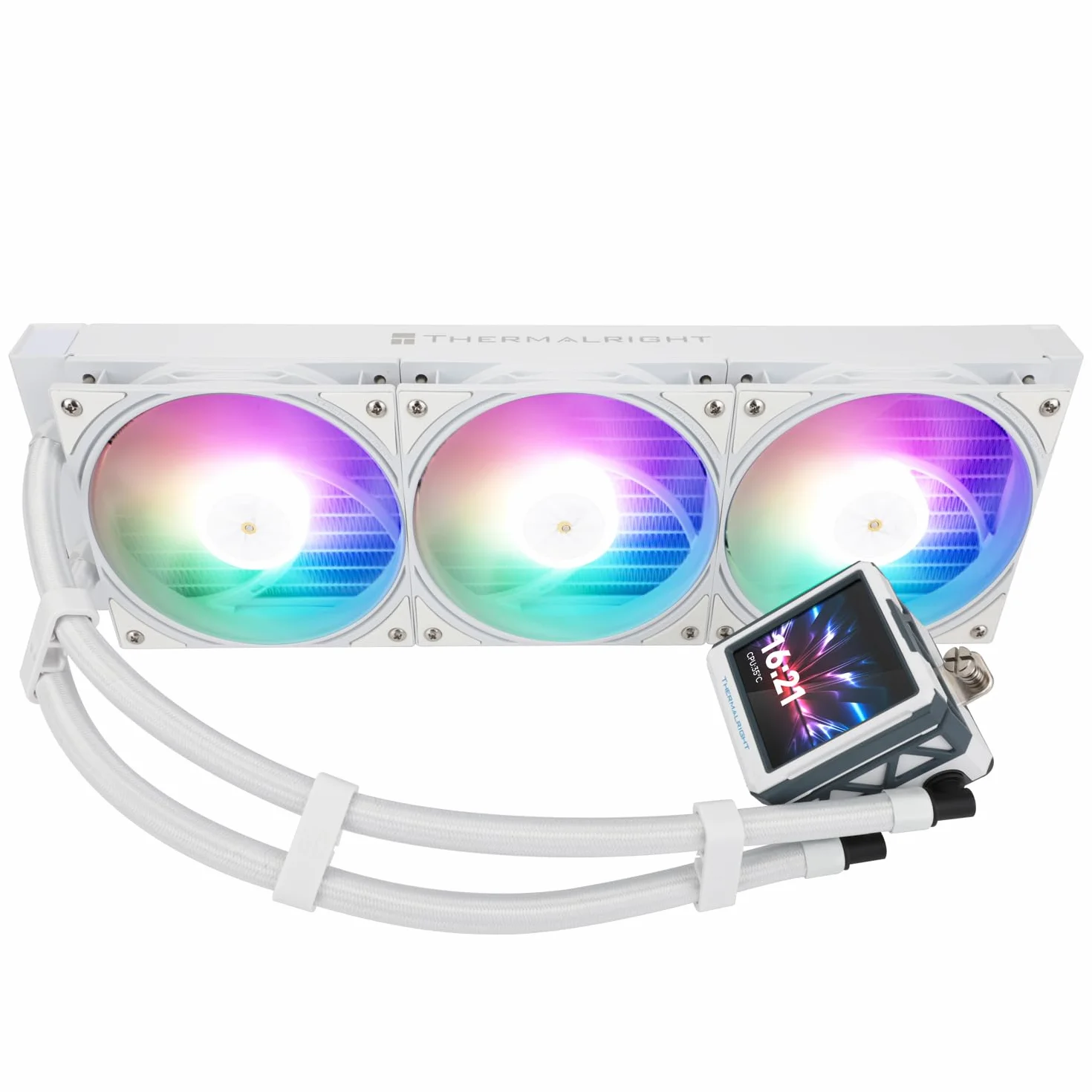 Thermalright FW 360 Ultra ARGB White AIO CPU chłodnica cieczy, ekran LCD IPS o rozdzielczości 480 x 480, do AM5/Intel 1851/1700,'2,88 cala' ekran LCD absorbujący magnes do zdjęć