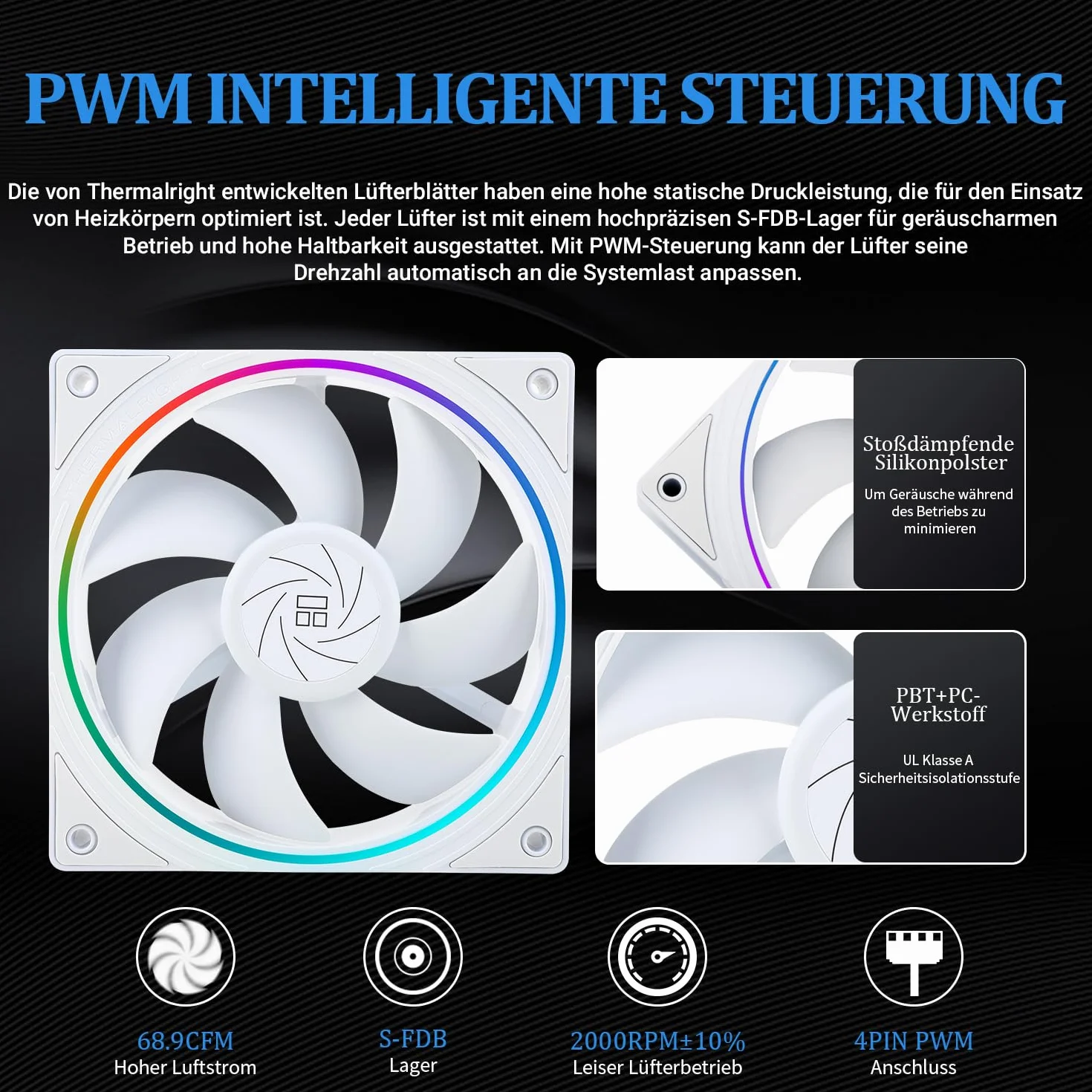 TR Aqua Elite 360 V5 ARGB White płynna chłodnica procesora - 360 mm AIO, 3 wentylatory PWM - efekt oświetlenia ARGB z cienkim pierścieniem, do AM4/AM5, Intel LGA1851/1700/115x, biała chłodnica wodna