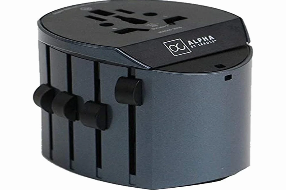 SKROSS | 1.104100 | Alpha Line | Universele reisadapter compleet voor 2- of 3-polige stopcontacten - 10 A - tot 2500 watt ook geschikt voor pc en föhn - 5 jaar internationale garantie