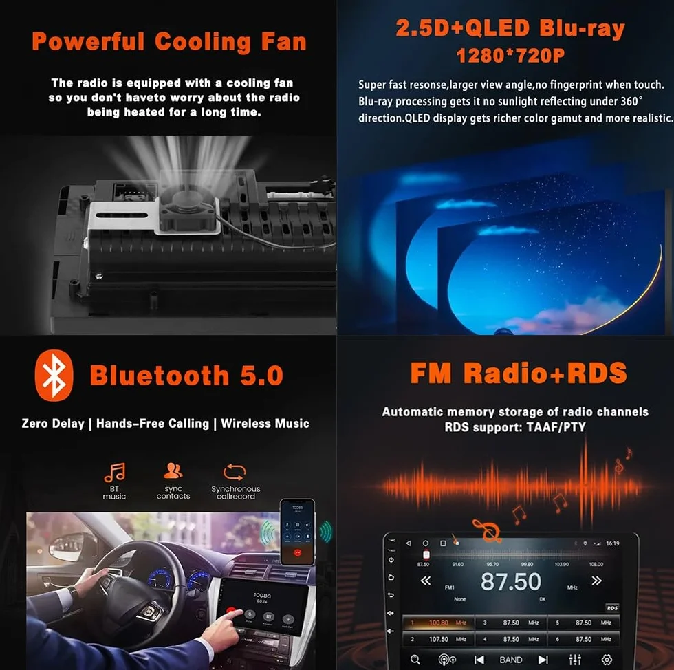 Radio Samochodowe dla Honda Jazz 3 2015-2020 Przenośny OdtwarzaczDotykowym Hd, Bluetooth, Wi-Fi, Radiem, Wideo I Muzyką; Mirror Link, 4 Rdzeń 4G+64G