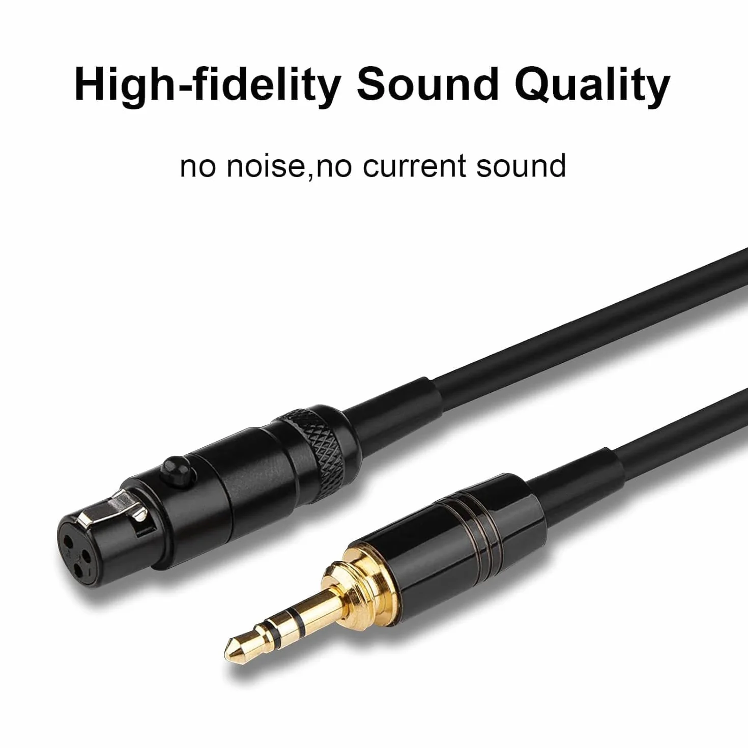 Toxaoii 990 PRO X Spiralkabel Kompatybilne z słuchawkami beyerdynamic DT 900 PRO X, DT 1990 PRO, DT 700 PRO X i DT 1770 Pro, złącze Mini-XLR na wtyk 3,5 mm, w zestawie adapter 6,35 mm