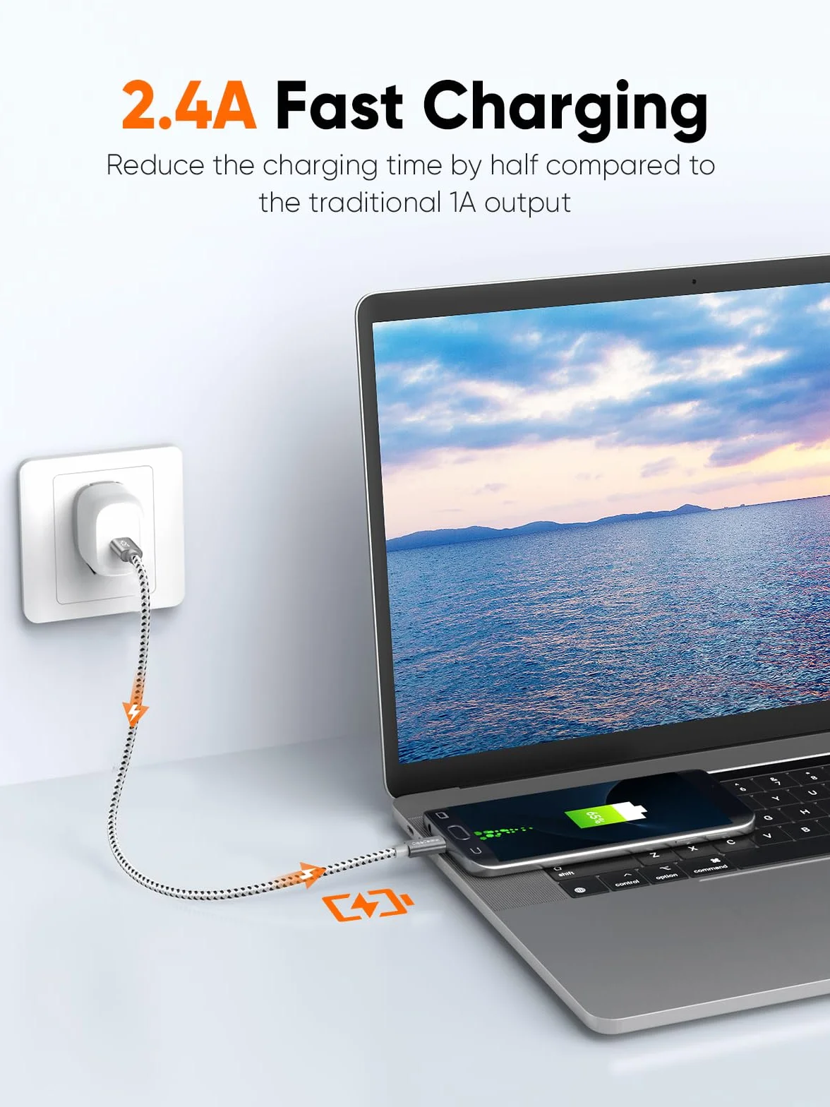 CableCreation Kabel USB C na Micro USB 2.0, 20 cm, OTG typu C na Micro B, Hi-Speed 480 Mbit/s, kabel do transmisji danych kompatybilny z MacBook (Pro), Galaxy S20+, S8, S9, S10, Pixel 3XL, 2XL itd