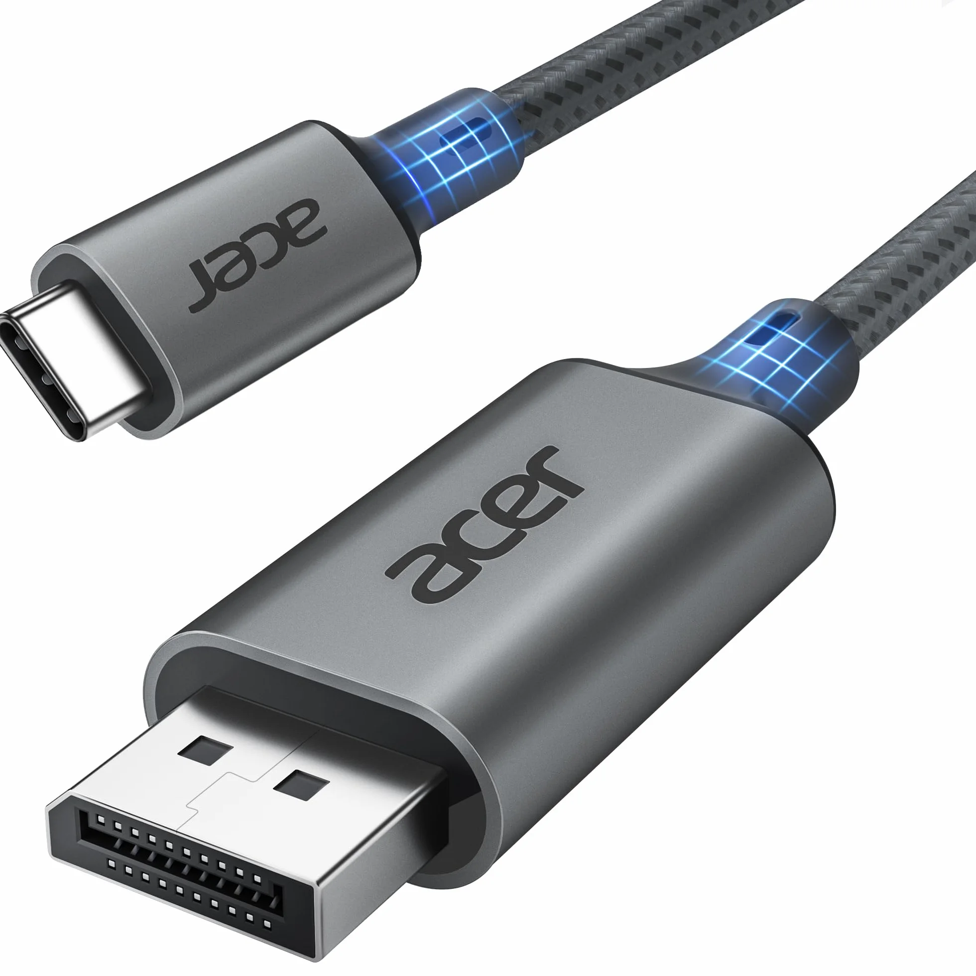 Acer USB C do DisplayPort Kabel 4K@60Hz 2K@165Hz Aluminium Pleciony 2m