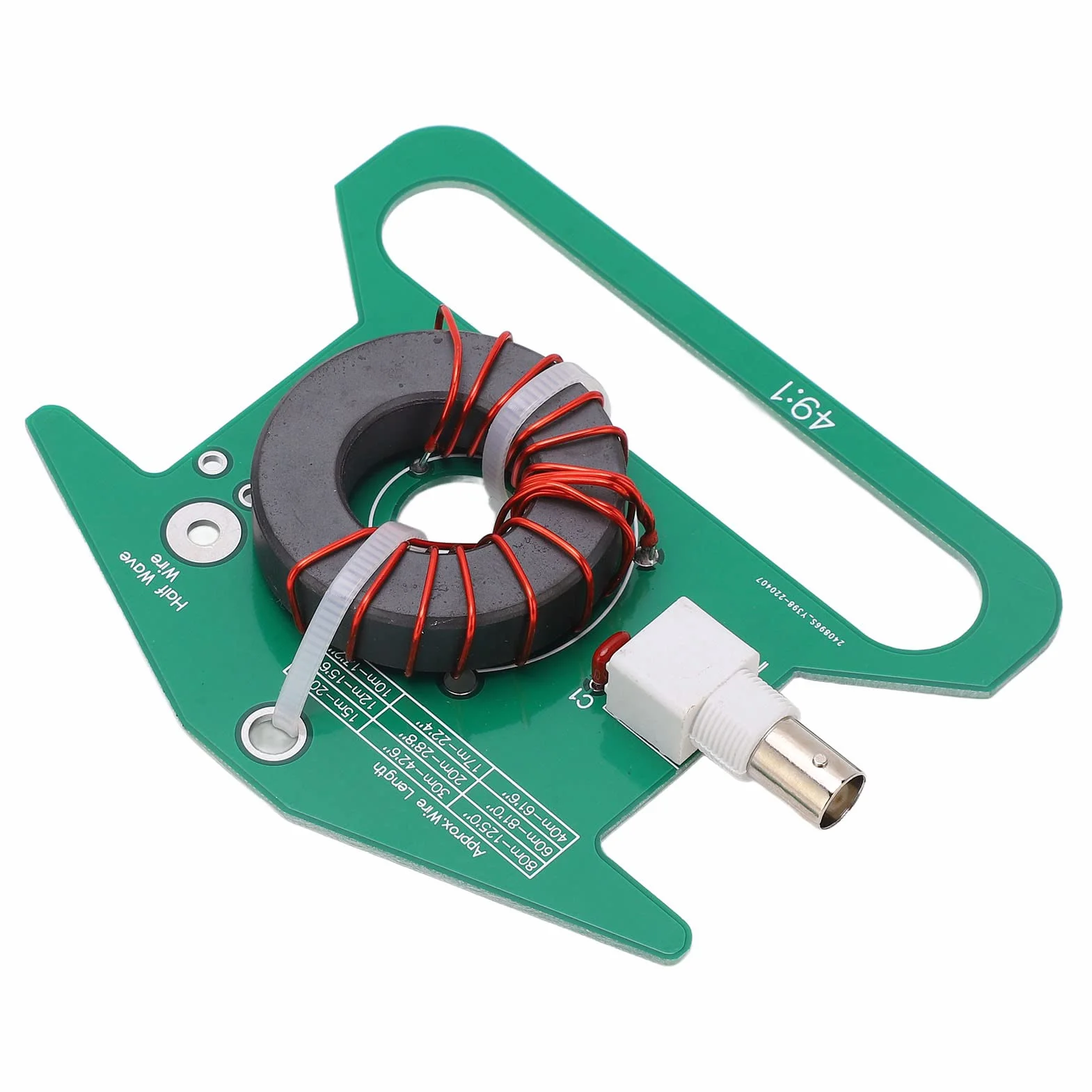 Zrównoważony do Niezbalansowanego Transformatora Krótkofalówka Bez Strojenia Antena 5 do 35 MHz Karta Interfejsu Anteny Balun PCB 49:1