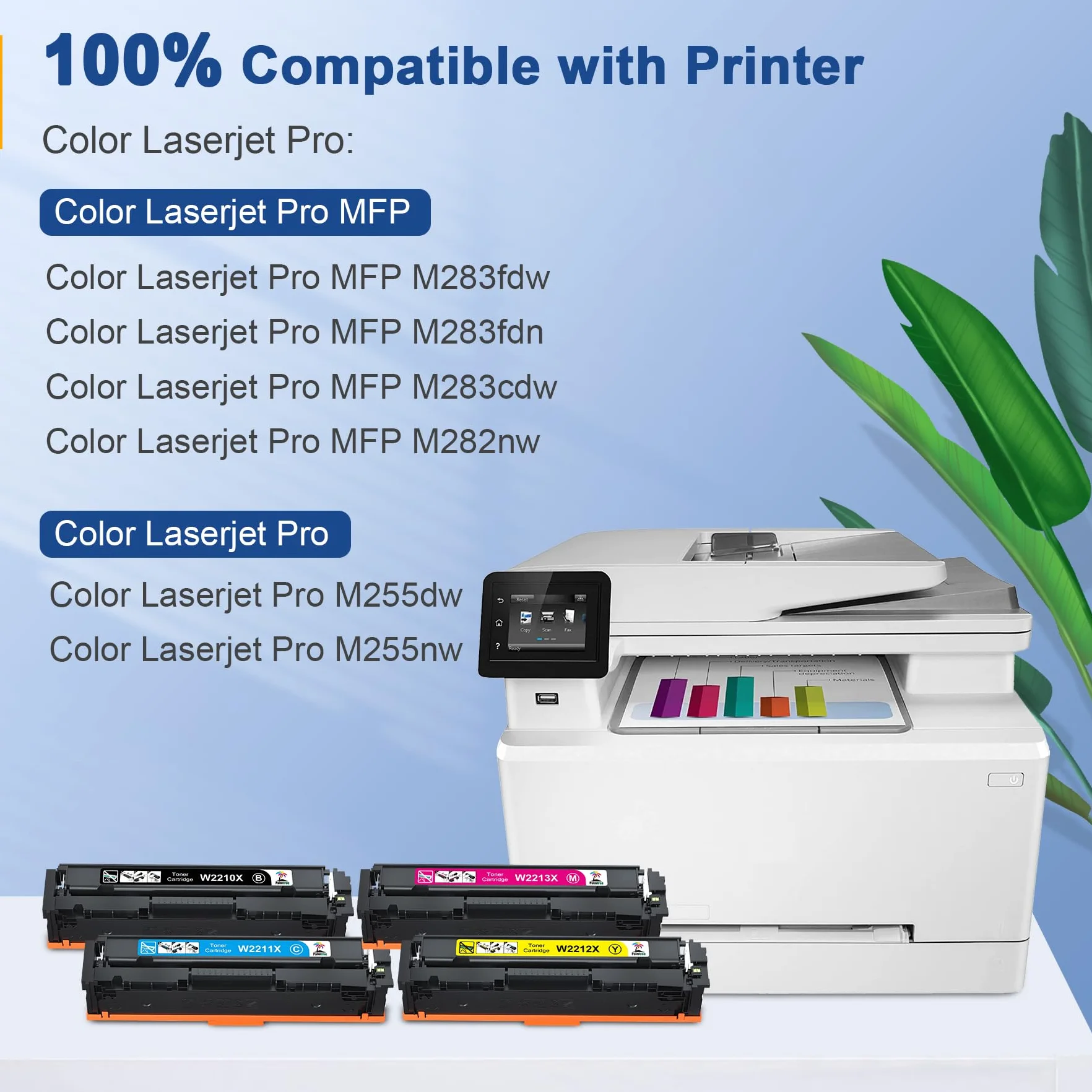 Palmtree 207X z chipem toner kompatybilny z HP 207X 207A czarny do HP Color Laserjet Pro MFP M283fdw Toner do Color Laserjet Pro M255dw M282nw M283fdn M255nw M283 M282 M255 W2210A W2210X -44