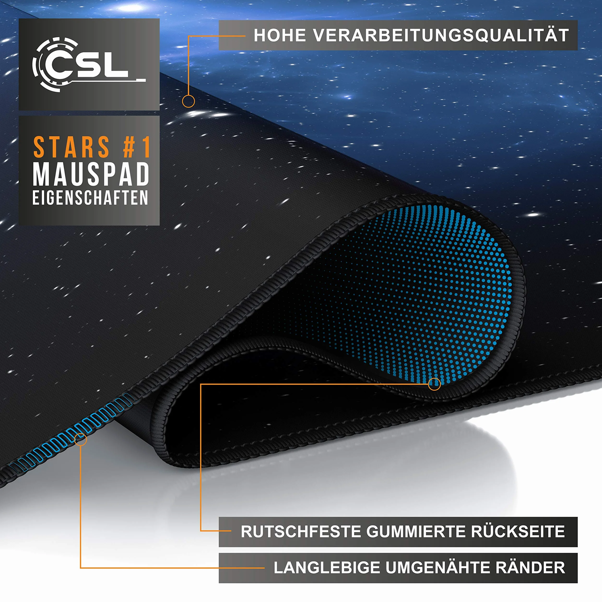 Csl-Computer 7230369572 Podkładka do Myszki, Wielokolorowy, XXL