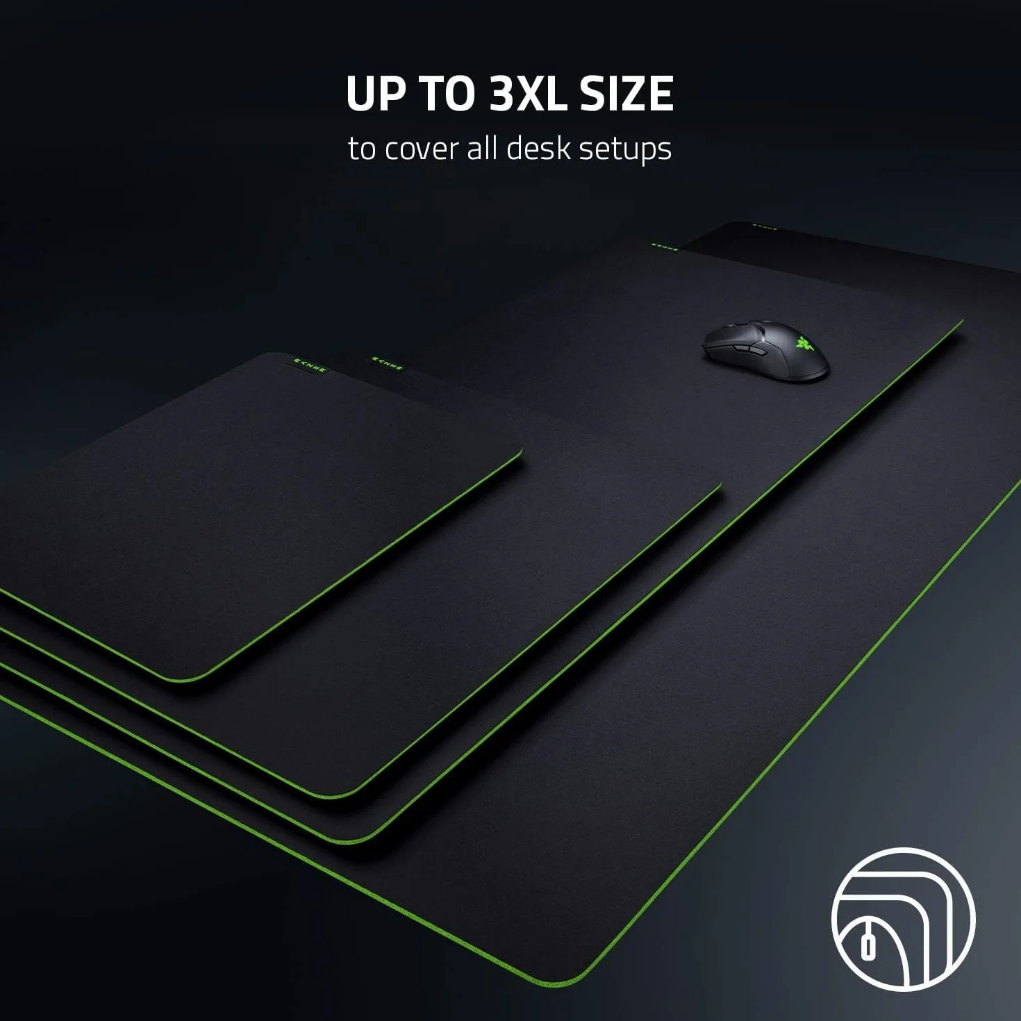 Razer Gigantus V2 Large - Miękka duża podkładka pod mysz do gier zapewniająca szybkość i kontrolę (antypoślizgowa guma, teksturowana tkanina z mikrowłókien, 45 x 40 x 0,3 cm) Czarny
