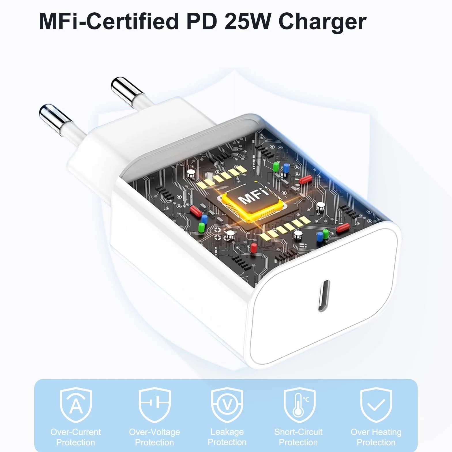 Szybka ładowarka 25W do iPhone'a, złącze USB-C z Kablem Lightning o Długości 2M do Modeli iPhone 14/14 Pro/13/13 mini/13 Pro/13 Pro Max/12/12 Pro/12 Pro Max/11/11 Pro/11 Pro Max