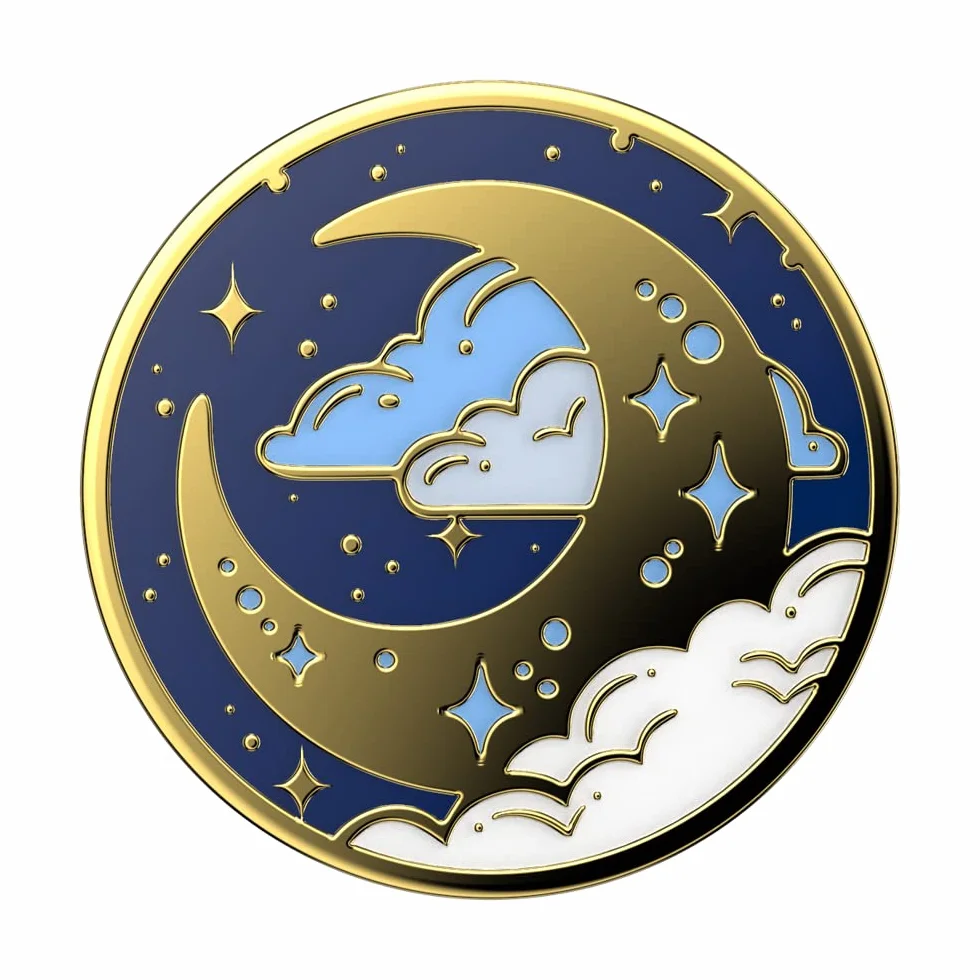 PopSockets Samoprzylepny Grip do Telefonu, Uchwyt, Podstawka do Telefonu, Enamel - Fly Me To Moon