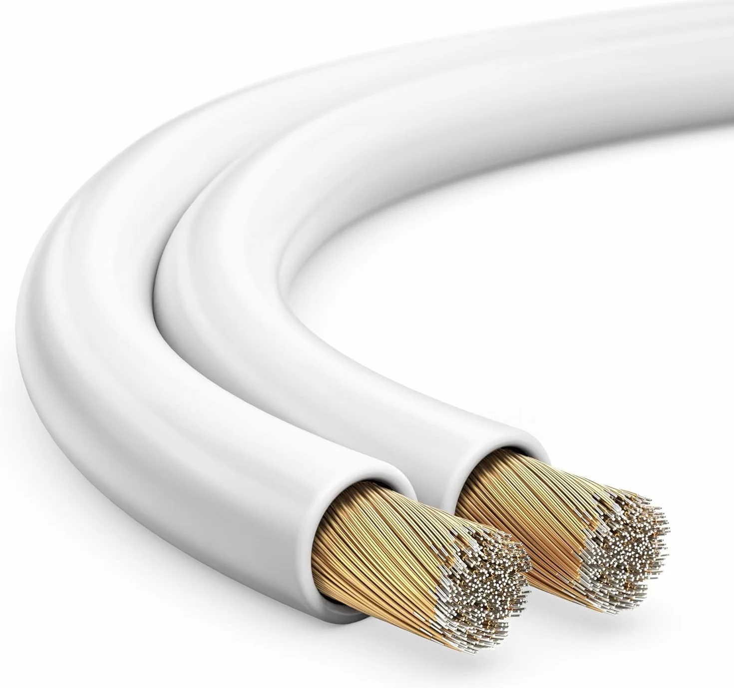 MANAX kabel głośnikowy biały 2x1,5 mm² 30 m pierścień