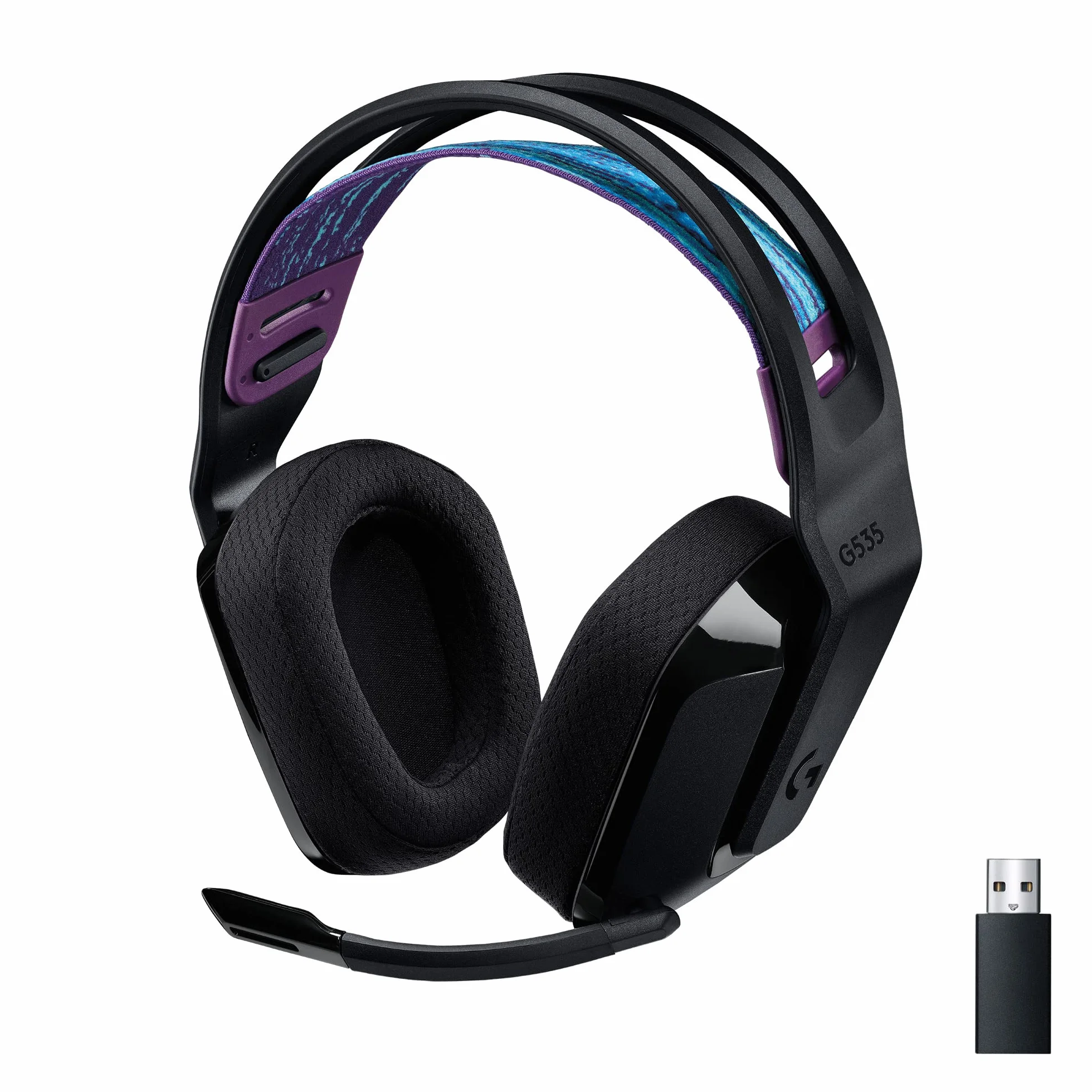 Logitech G535 Lightspeed Wireless & Trust Ymo II cicha klawiatura zestaw myszy,