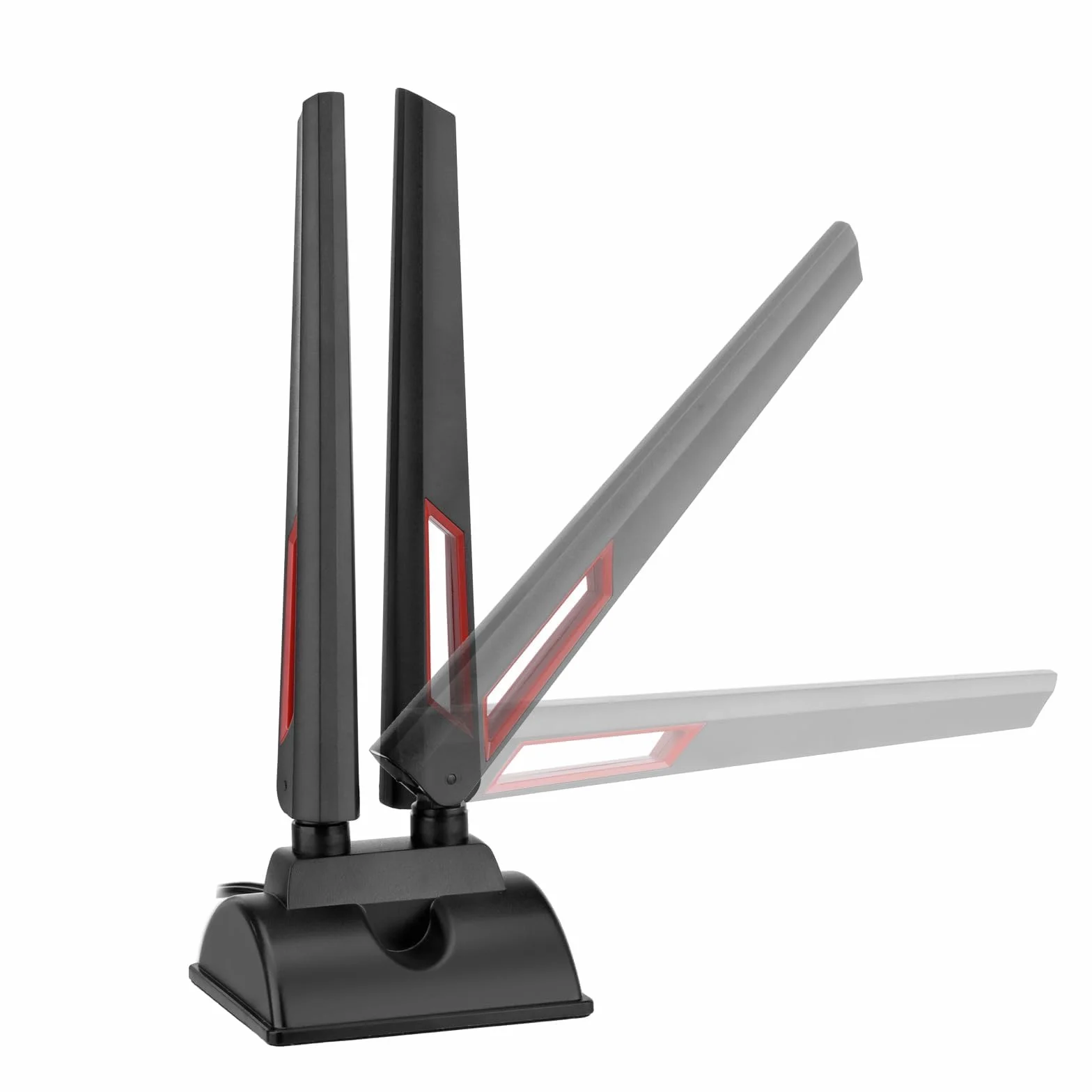 Superbat Antena WiFi 6E Tri-Band 2,4 GHz 5 GHz 6 GHz WLAN Antena magnetyczna Base z RP-SMA 200 cm przedłużacz do kart Wi-Fi, karty PCI, płyty głównej Bluetooth, Wi-Fi 6, routera FPV, kamera