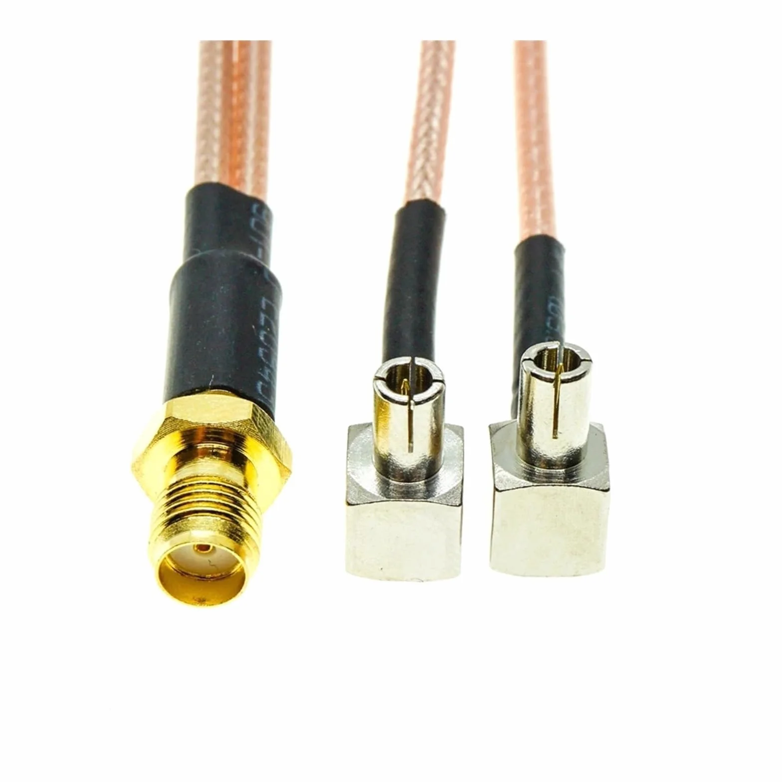 LIHUA SMA żeński do 2X TS9 męski kątowy rozdzielacz typu RA Y łącznik R/F koncentryczny kabel rozruchowy Pigtail RG316(2M)