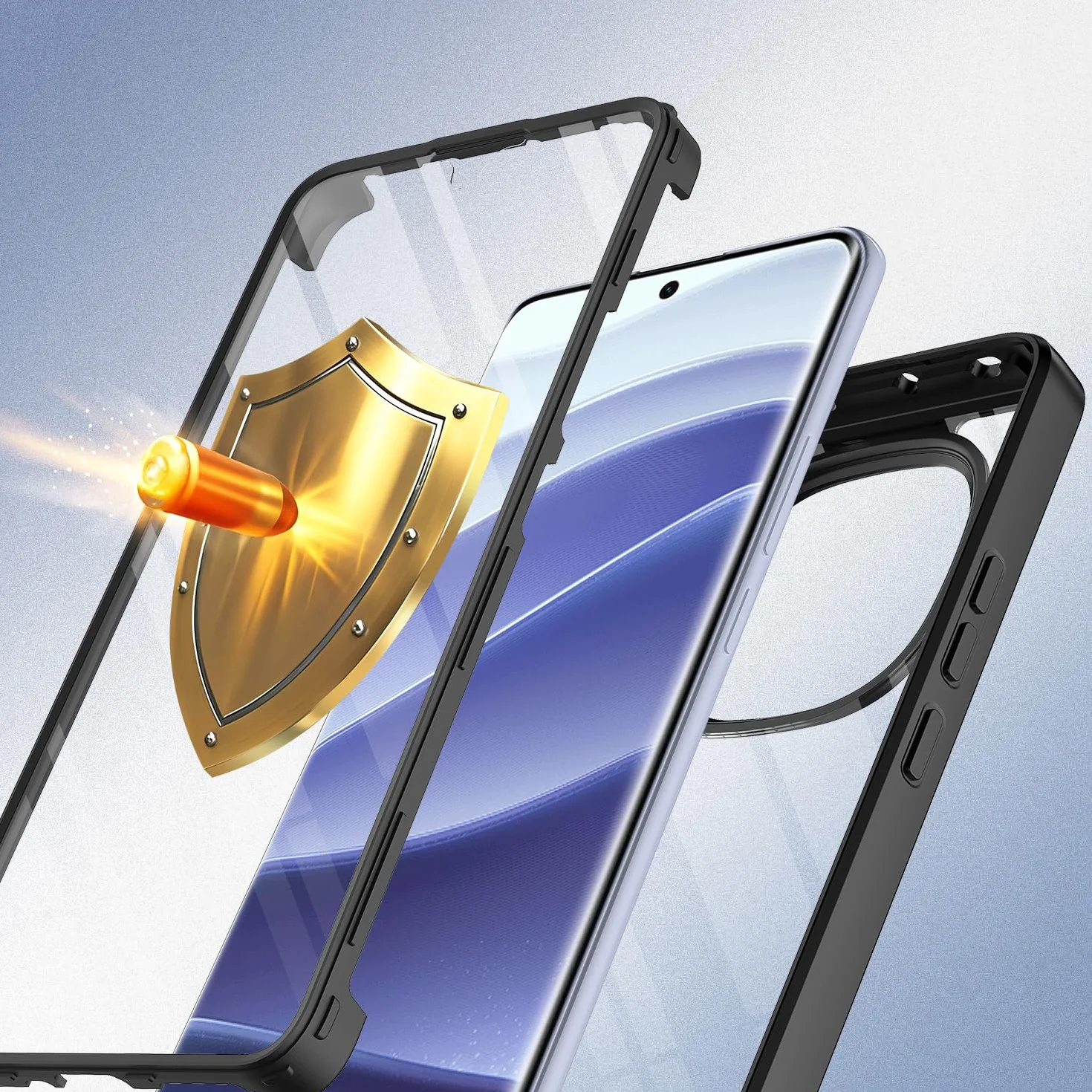 Pokrowiec Xiaomi Redmi Note 14 Pro 5G Note 14 Pro Plus 5G, odporny na wstrząsy, czarny