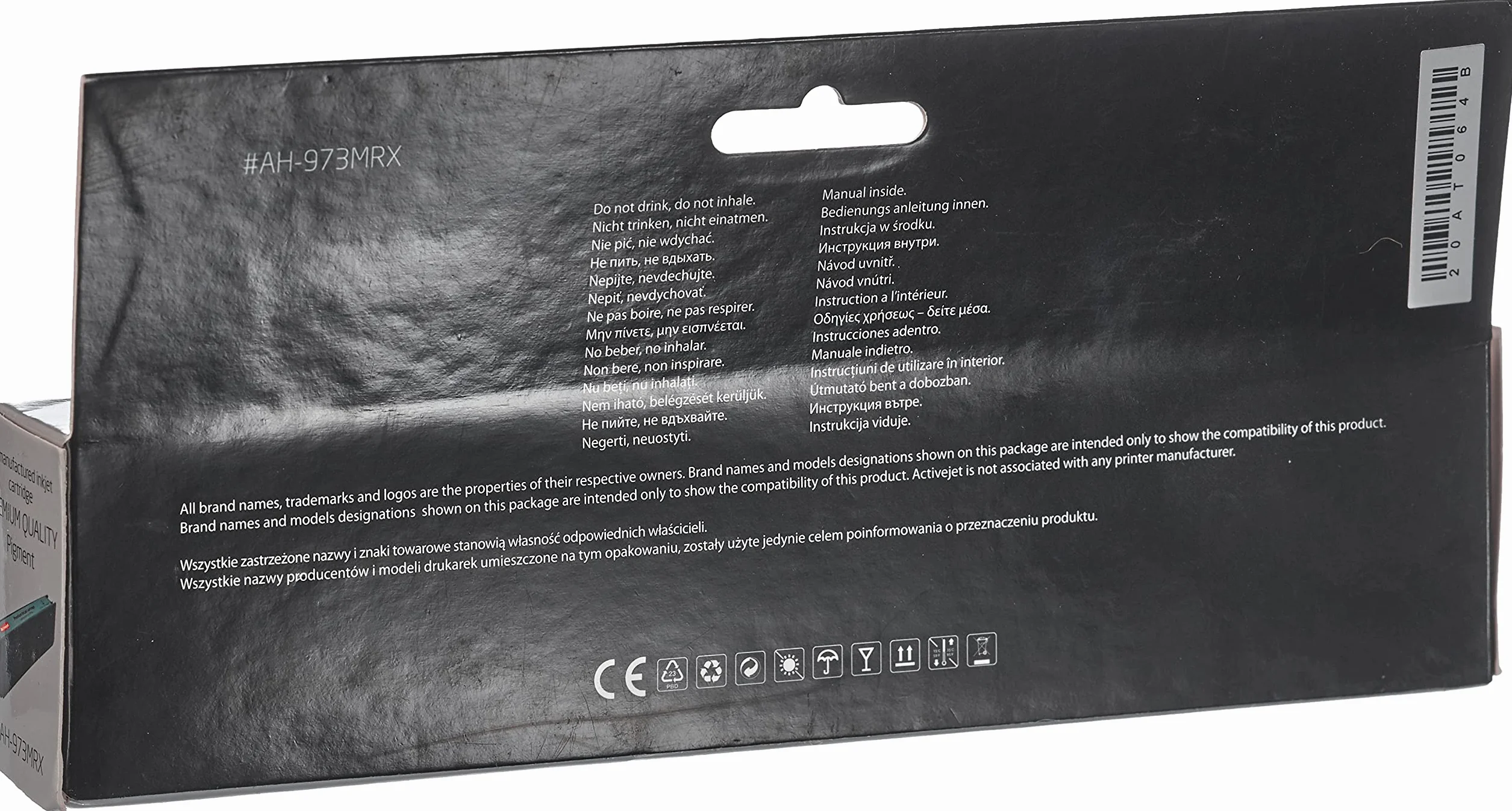 Tusz Activejet Ah-973Mrx Do Drukarki Hp, Zamiennik Hp 973Xl F6T82Ae; Premium; 105 Ml; Purpurowy. Drukuje Więcej O 10%.