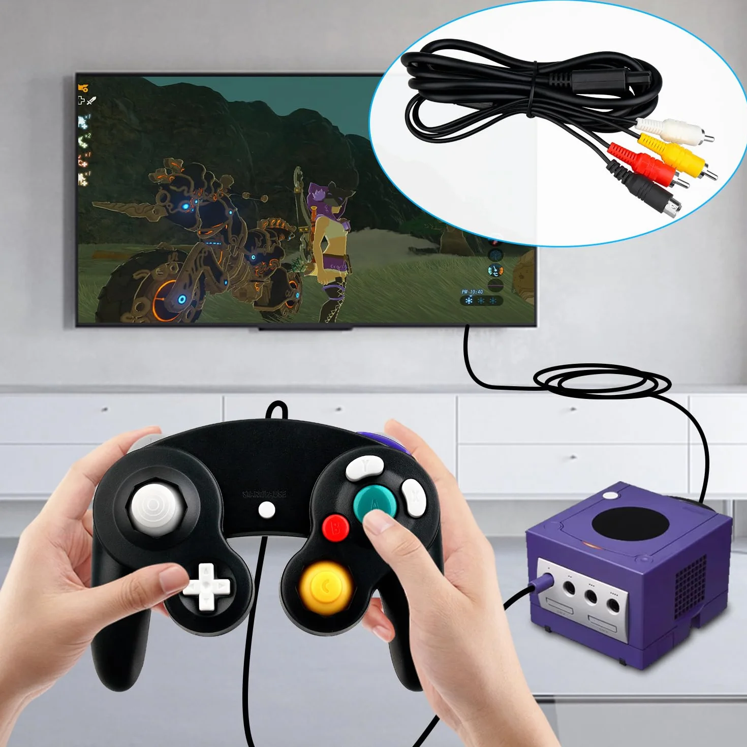 OSTENT AV Composite S-Video RCA Video HD TV kabel kompatybilny z Nintendo 64 N64 SNES SFC NGC