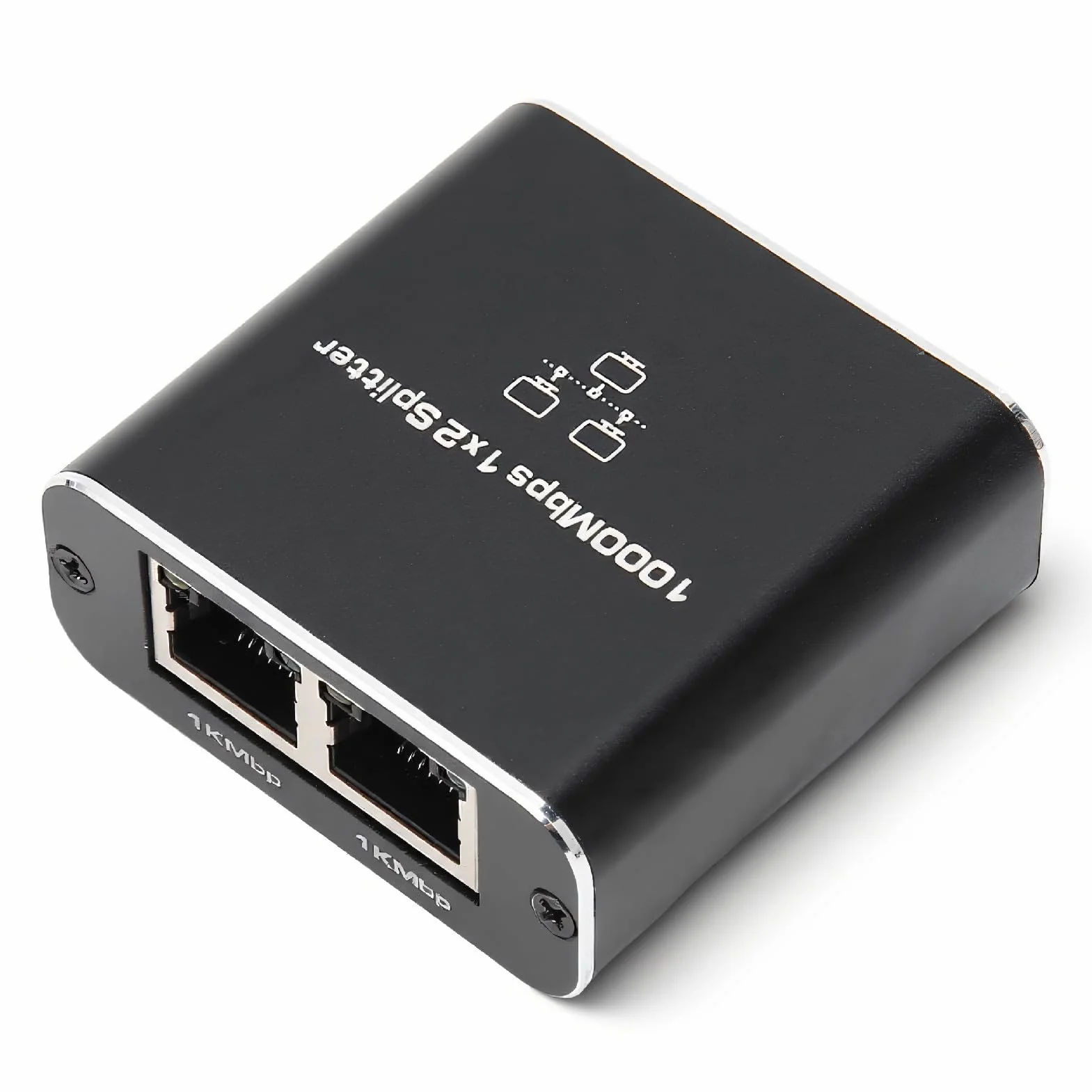 Rozdzielacz Ethernet RJ45 1 do 2, Adapter Rozgałęźnika Gigabit LAN Cat5 Cat5e Cat6 Cat7