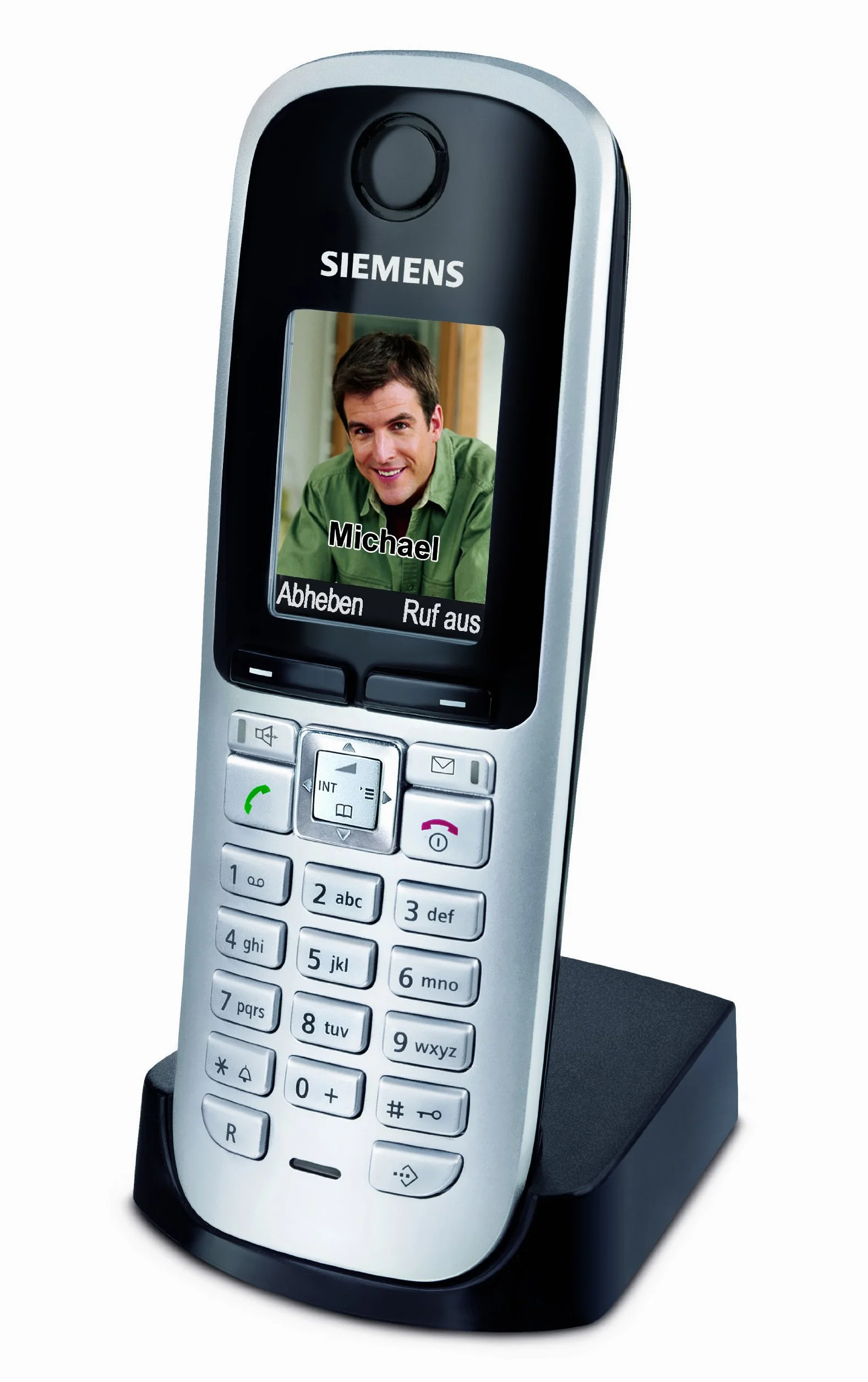 Gigaset Telefon komórkowy S68H DECT (podświetlany wyświetlacz graficzny, tryb głośnomówiący, Bluetooth) wraz z ładowarką tytanową