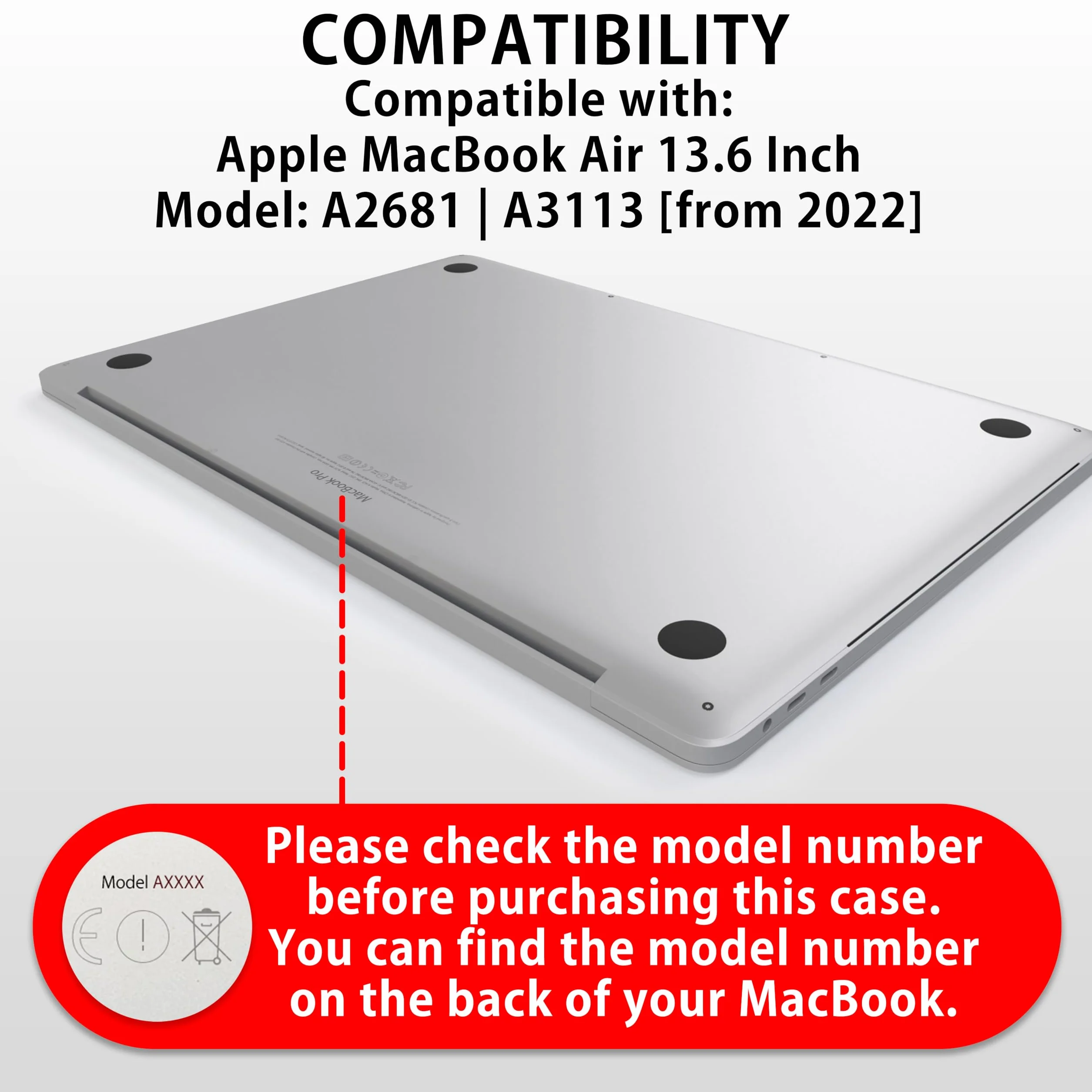 Folia ochronna przezroczysta do MacBook Air 13,6 cala 2022 A2681 A3113 M3 M2