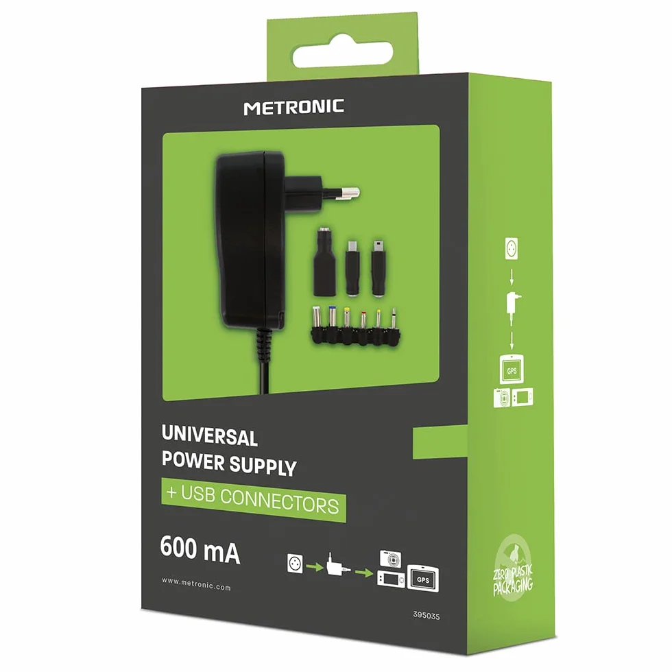 Uniwersalny zasilacz 600 mA + USB