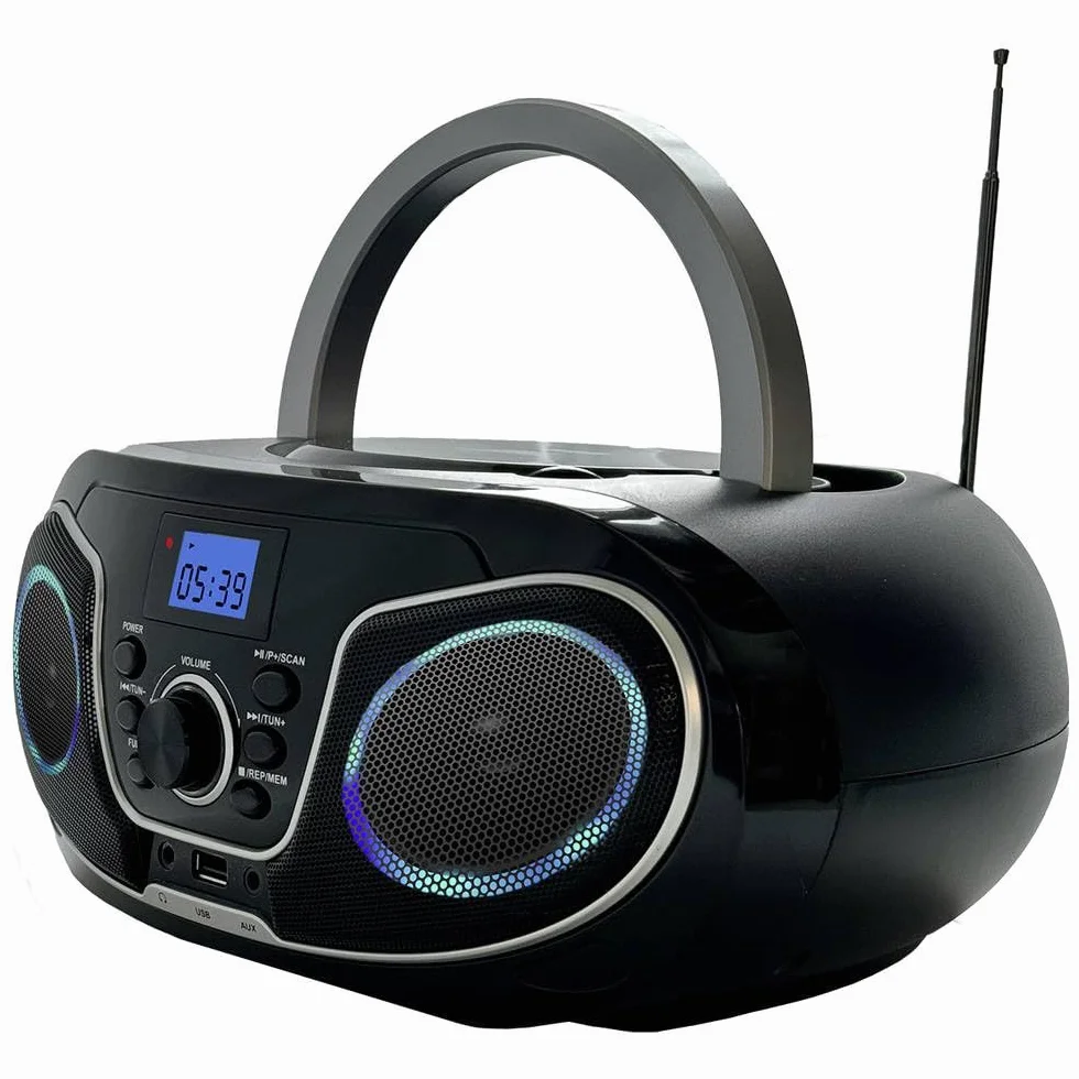 Silva-Schneider 1901850 MPC 19.4 radio FM z odtwarzaczem CD, AUX, USB, czarny/srebrny