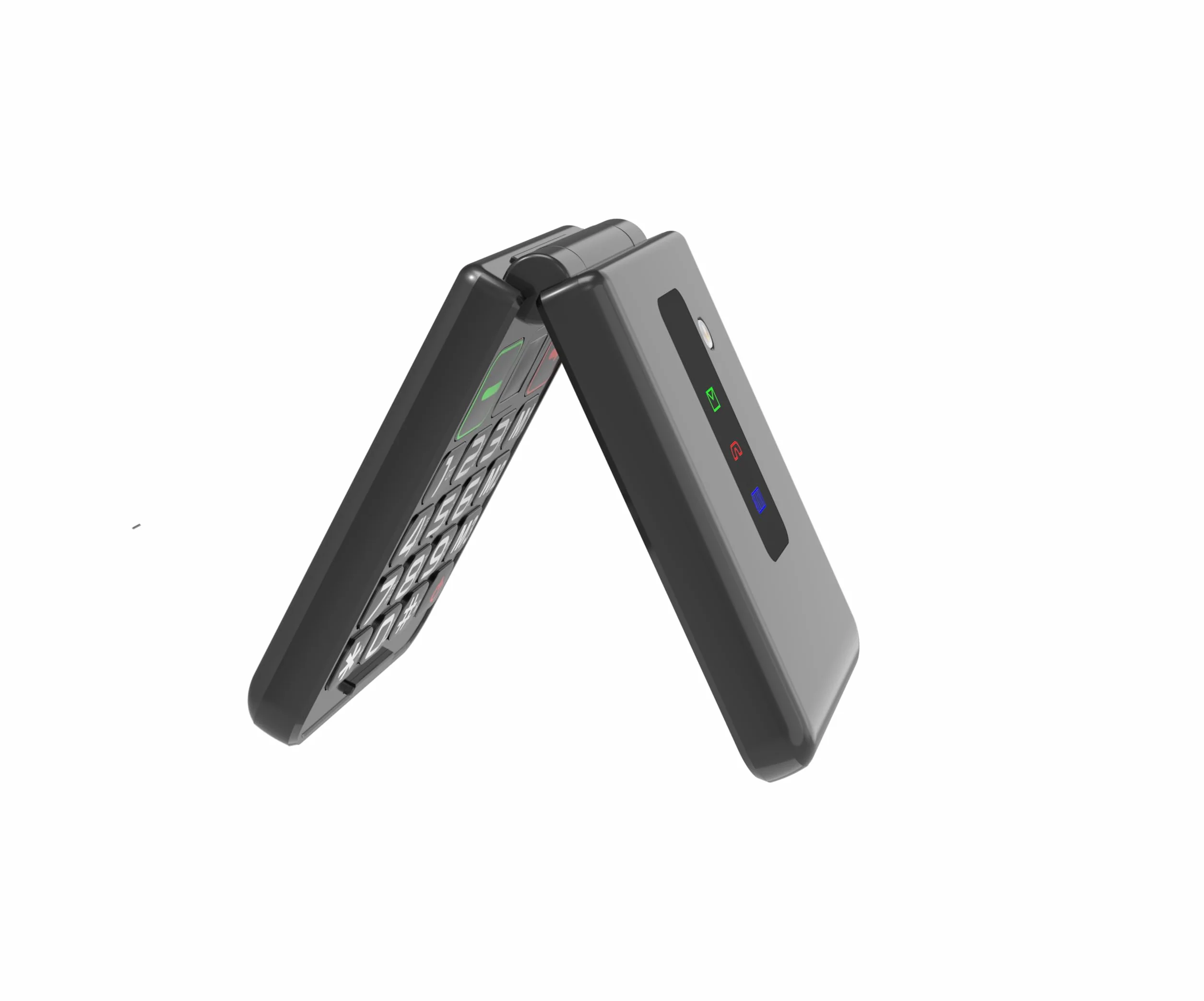 TTfone TT660 Telefon komórkowy z klapką dla seniorów - składana konstrukcja, duże przyciski, pomoc w nagłych wypadkach, długa żywotność baterii - Pay As You Go (O2 PAYG, czarny, z ładowarką dokującą)