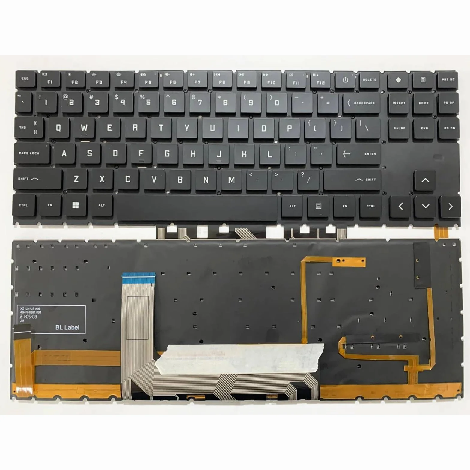 Układ USA dla HP dla Omen do gier 16-B/C/N/K/WF/WD 16T-WD 15-EN 15-EK TPN-Q238-Q236-Q265-Q267-Q281-Q280-C167-C168 Części klawiatury laptopa (czarny RGB US 1)