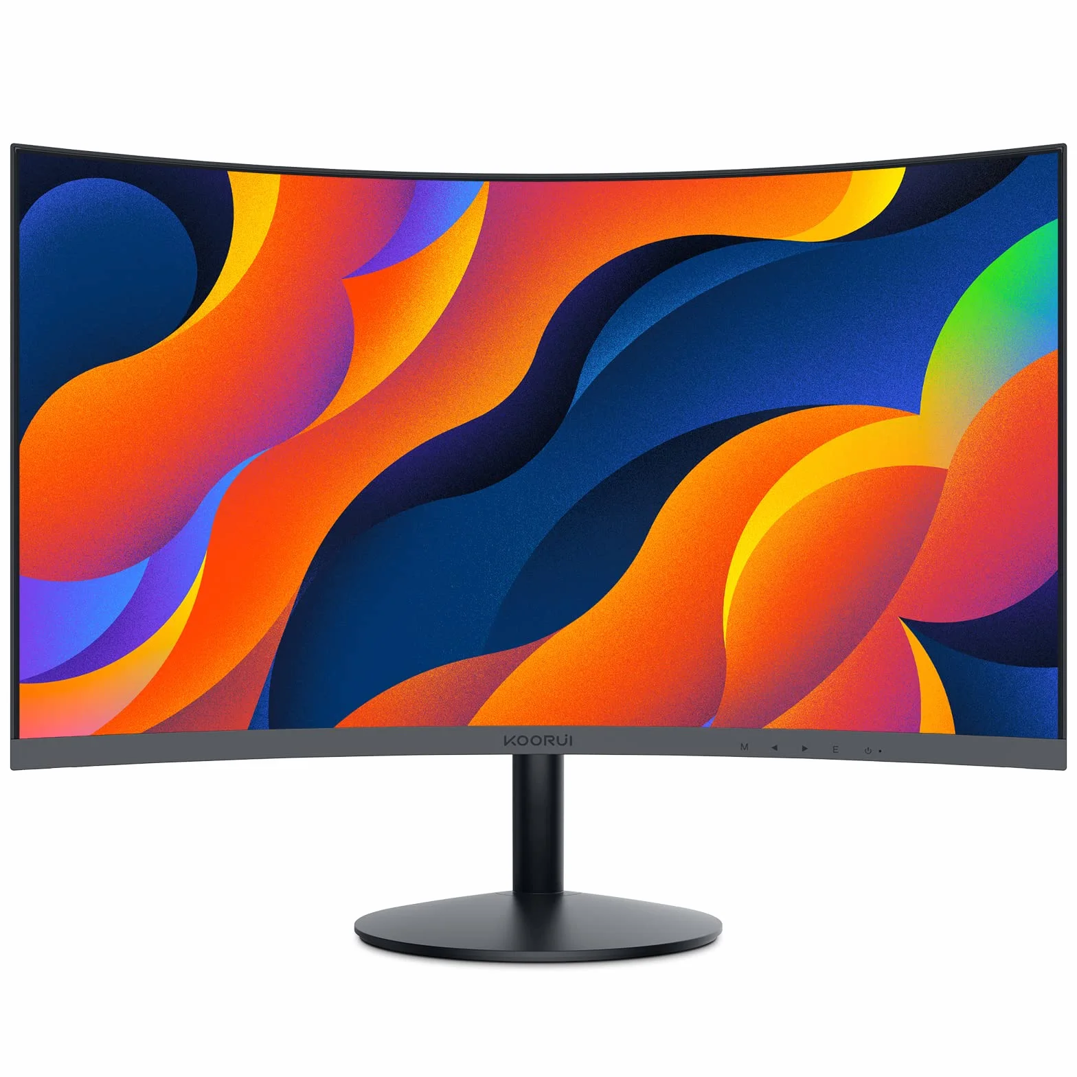 KOORUI 27-calowy zakrzywiony monitor komputerowy - Full HD 1080P 75Hz monitor gamingowy LED HDMI VGA, regulacja nachylenia, pielęgnacja oczu, czarny 27N5CA