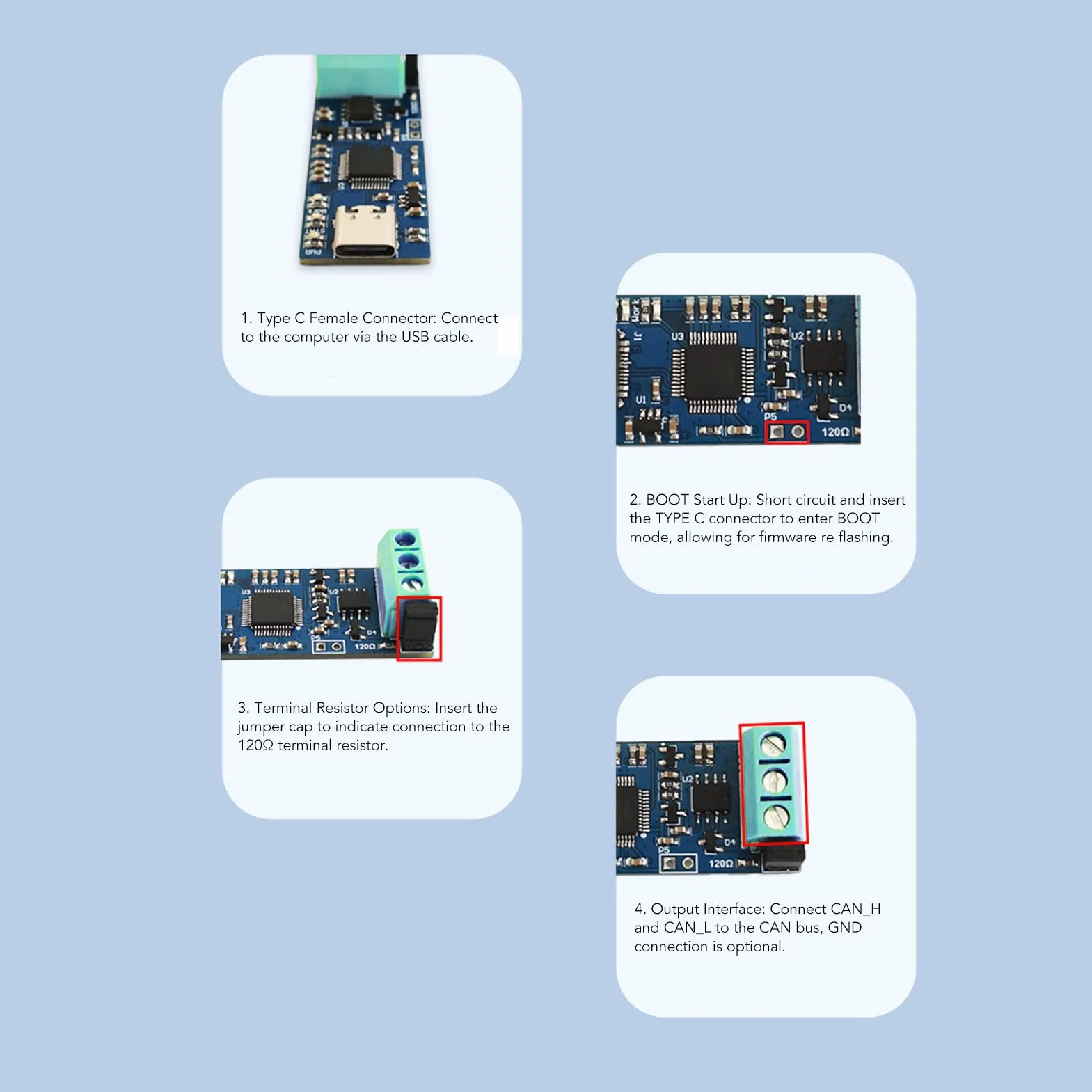 Konwerter USB na CAN Adapter Analizatora CAN 2.0A 2.0B CAN FD V2.0