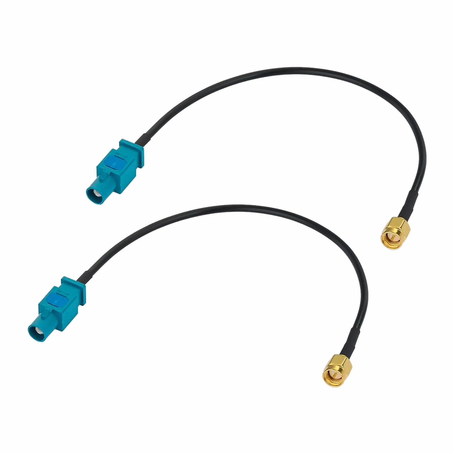 2 sztuki Fakra Z męski na SMA męski adapter anteny samochodowej 15 cm do nawigacji GPS, radia FM Am, Sirius XM, radio cyfrowe Dab, telematyka 4G LTE, złącze koncentryczne RG174, moduł Bluetooth