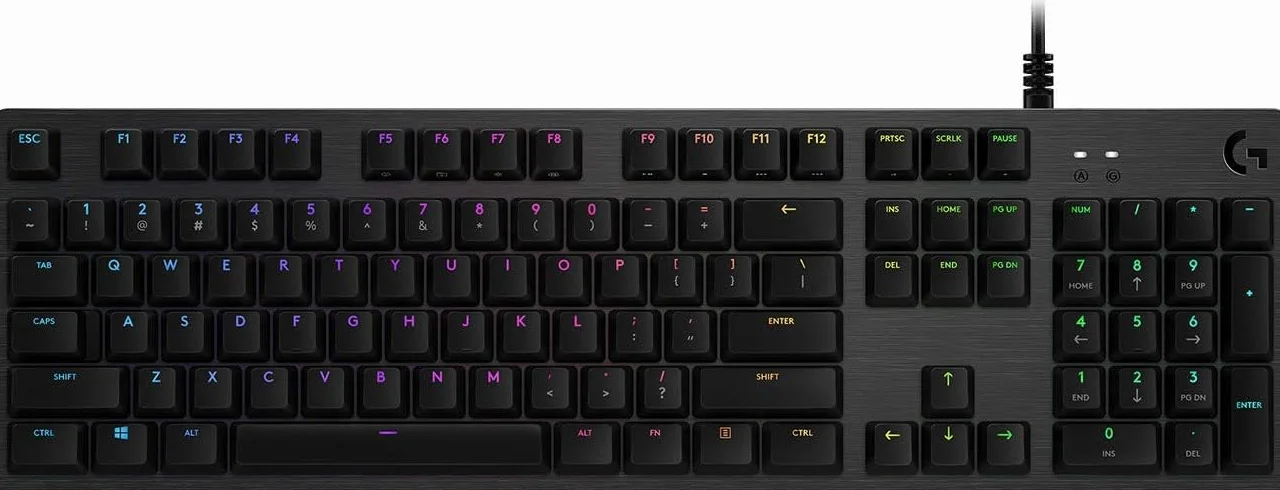 Logitech G512 Carbon Lightsync Rgb Mechanical Gaming Keyboard With Gx Brown Switches, Mechaniczna Klawiatura Do Gier Rgb, Tactile Przełączniki,Pc/Mac - Czarny,920-009352