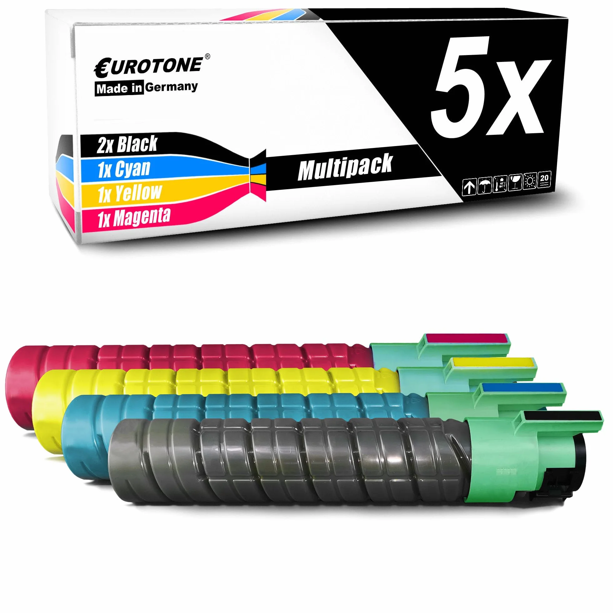 Eurotone Toner 5X toner kompatybilny jako zamiennik do Ricoh Aficio CL4000 zastępuje TYPE145 TYPE245 zestaw