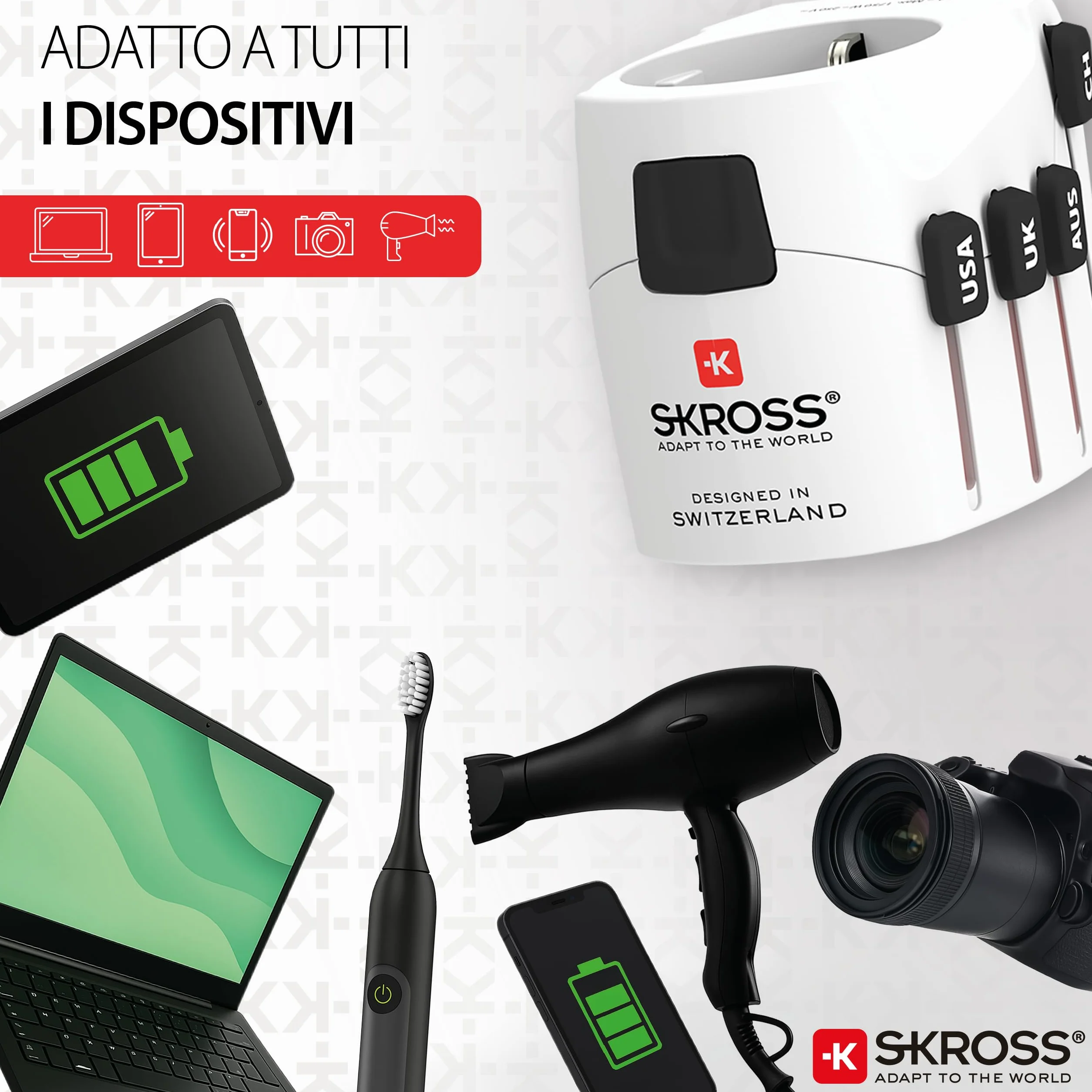 Skross 1.103145 adapter podróżny Pro