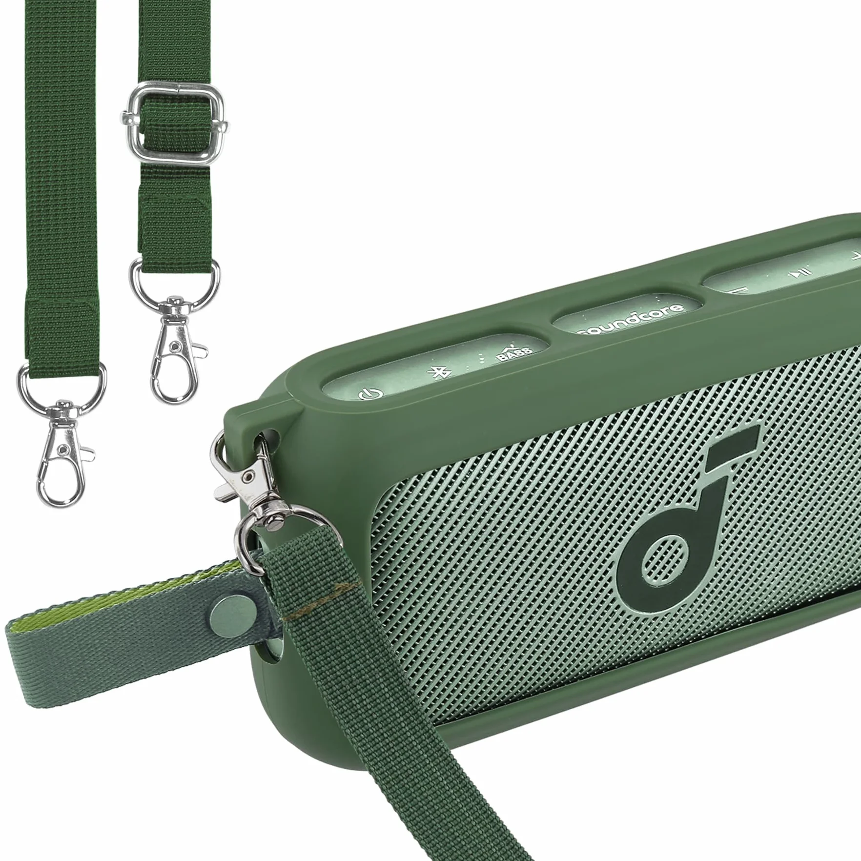 co2CREA Silikonowe etui z paskiem na ramię do głośnika Soundcore Motion 300 Hi-Res Bluetooth, bez głośnika