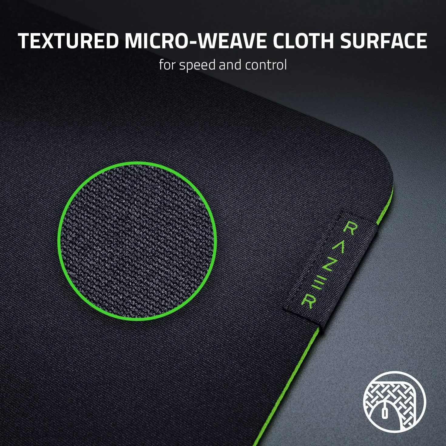 Razer Gigantus V2 Large - Miękka duża podkładka pod mysz do gier zapewniająca szybkość i kontrolę (antypoślizgowa guma, teksturowana tkanina z mikrowłókien, 45 x 40 x 0,3 cm) Czarny
