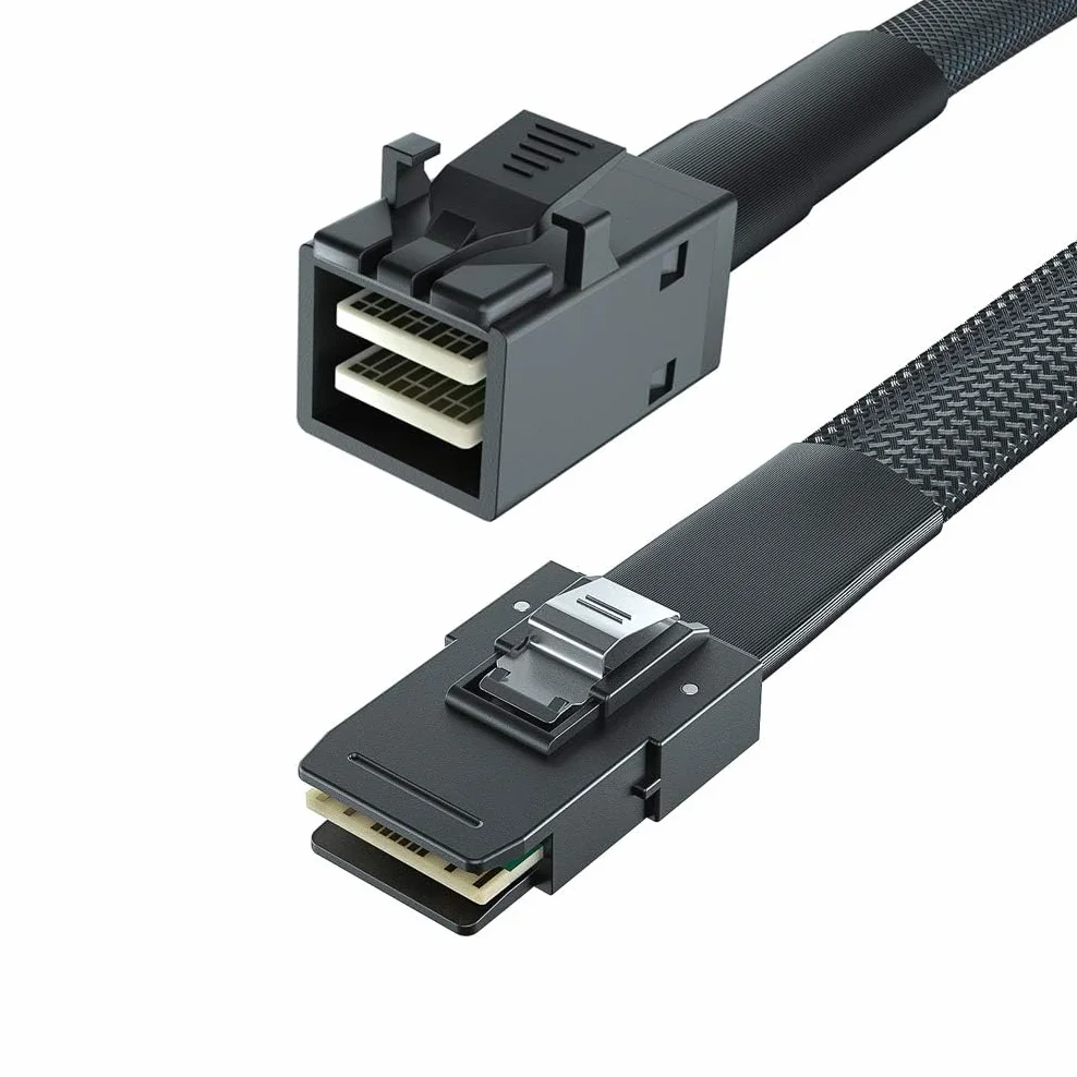 H!Fiber.com Mini SAS HD SFF-8643 do Mini SAS SFF-8087 kabel, 1 metr (3,3 ft)