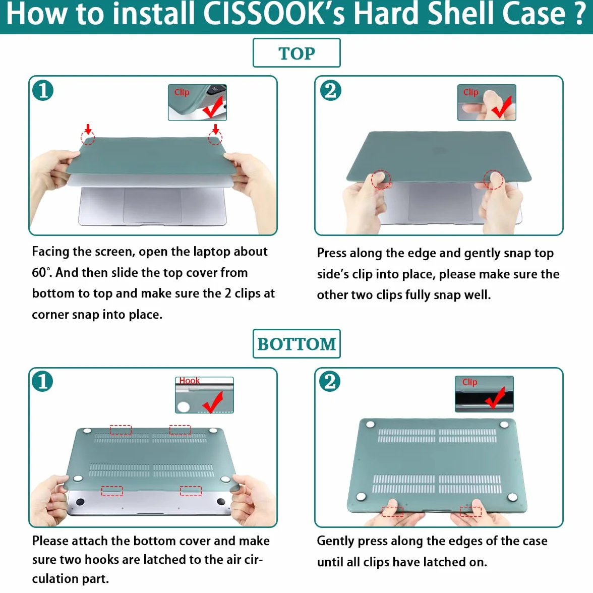 CISSOOK Palm do MacBooka Pro 33.0 cm etui 2023, 2022, 2021, 2020, układ M2, A2338, M1, A2251, A2289, z paskiem dotykowym, tropikalna twarda obudowa z klawiaturą do MacBooka Pro 13, tropikalne liście