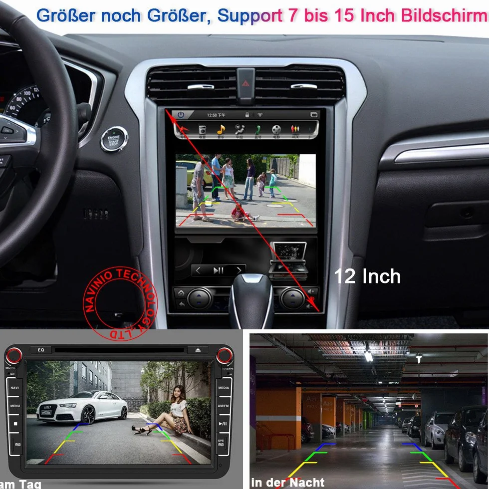 Transporter Van światło hamowania, kamera cofania, światło hamowania, kamera + wyświetlacz LCD 7", zamiennik do FIAT Ducato X250 2006/Peugeot Boxter 2006/Citroen Jumper 2006