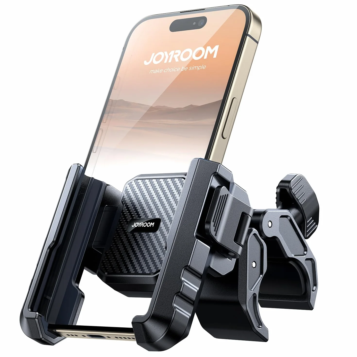 JOYROOM 2024 Upgrade uchwyt na telefon komórkowy, motocykl, amortyzuje wibracje, szybki montaż i demontaż 1S, uchwyt na telefon komórkowy, rower do smartfonów o przekątnej ekranu 4,7"-7"
