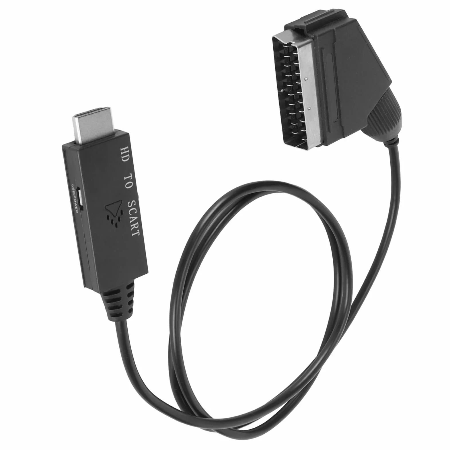 Konwerter HDMI na SCART, kabel HD do SCART, obsługuje PAL NTSC, adapter do telewizora VHS DVD