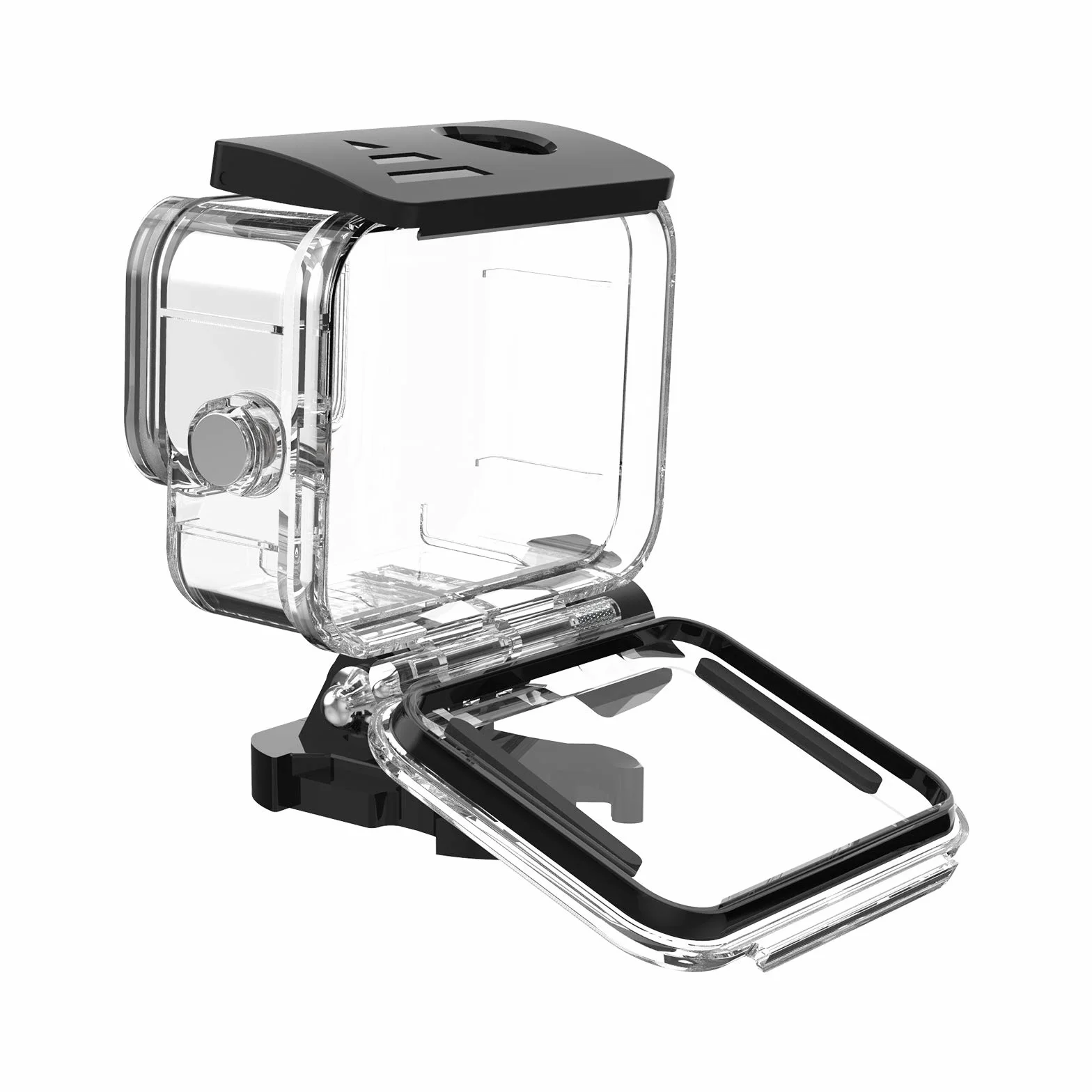 TELESIN Wodoodporna obudowa do GoPro Hero 11 Hero 10 Hero 9 Nurkowanie podwodne przezroczysta osłona ochronna z uchwytem szybkiego zwalniania