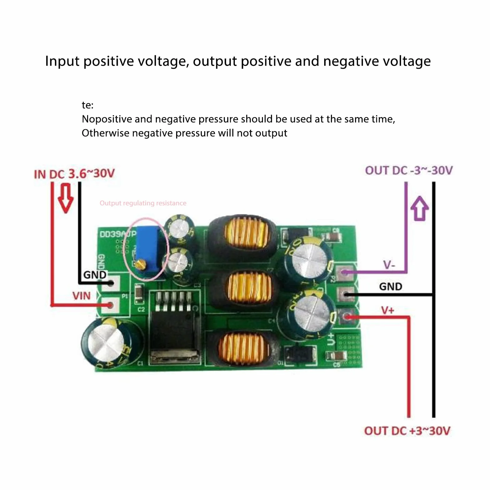 Regulator Napięcia Boost, 20 W DC DC 3,6 V-30 V Boost Converter, 2 Tryby PCB Podwójne Wyjście Moduł Napięciowy do Zasilania