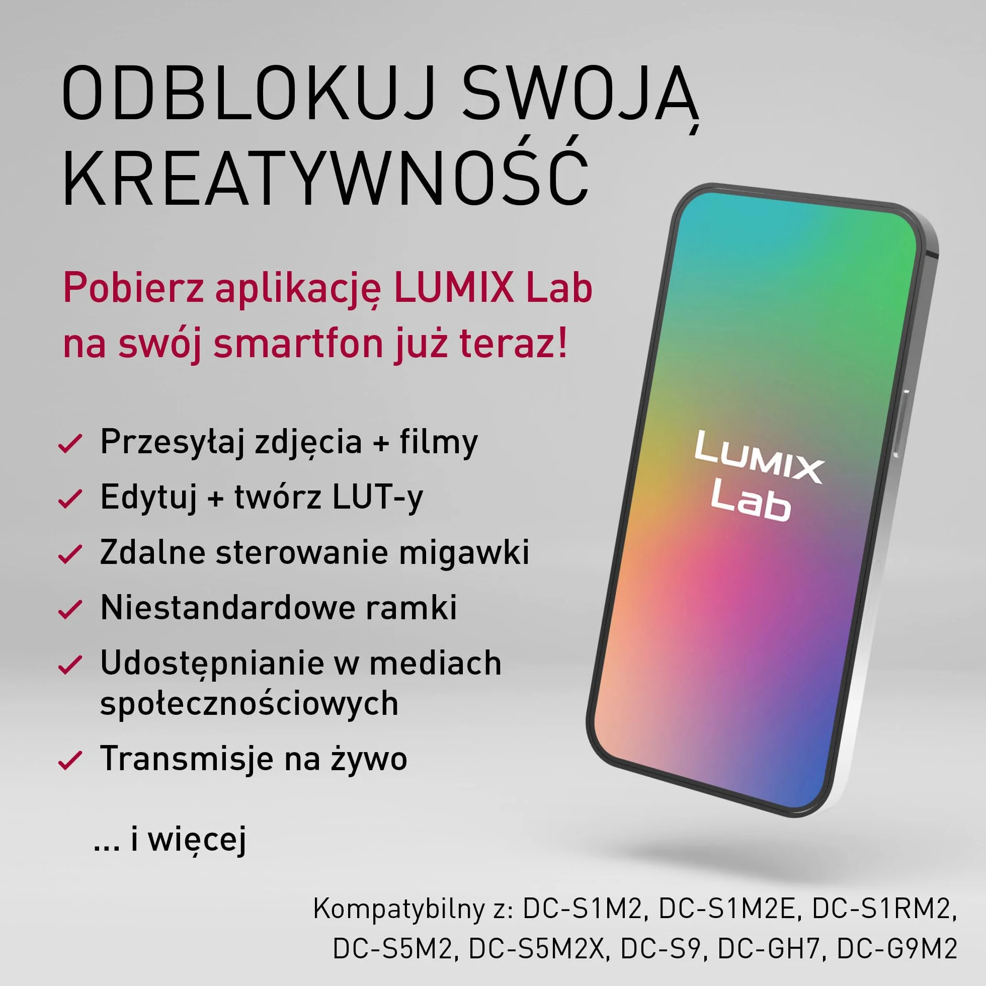 Panasonic Lumix DC-S9NE-K Pełnoklatkowy Bezlusterkowy Aparat do Vlogowania, 24.2MP, 6K /4K Video, 779 Punktów Detekcji Fazy, Stabilizacja Obrazu, 5Ghz WiFi, z Obiektywem S-R1840E 18-40mm S, Czarny