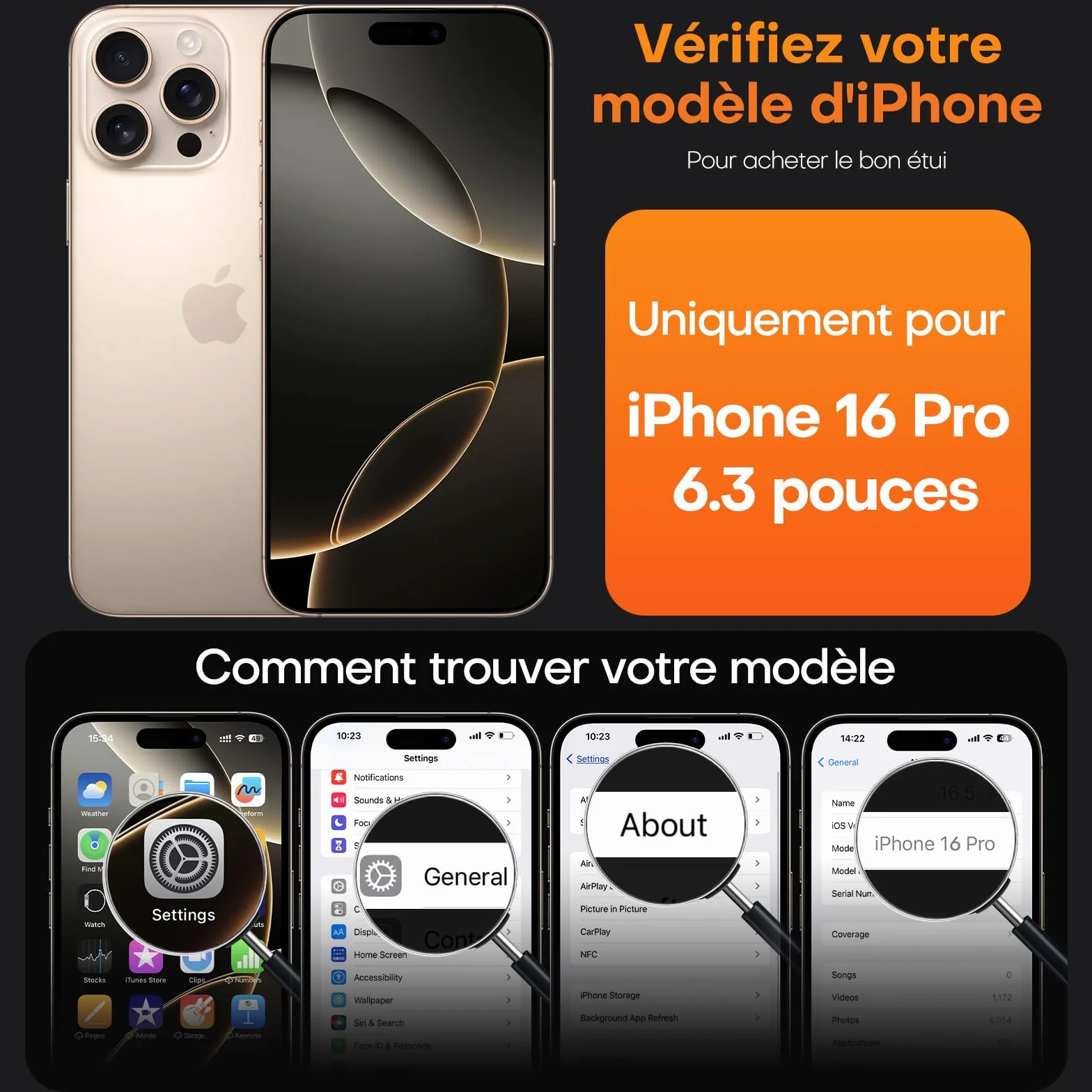 TAURI do iPhone 16 Pro Etui 6.3" z Szkło Hartowane Ochraniacz Ekranu, Kompatybilny z magnetyczne, Nieżółknącą Odporny na Magnetyczna Obudowy - Przejrzysty