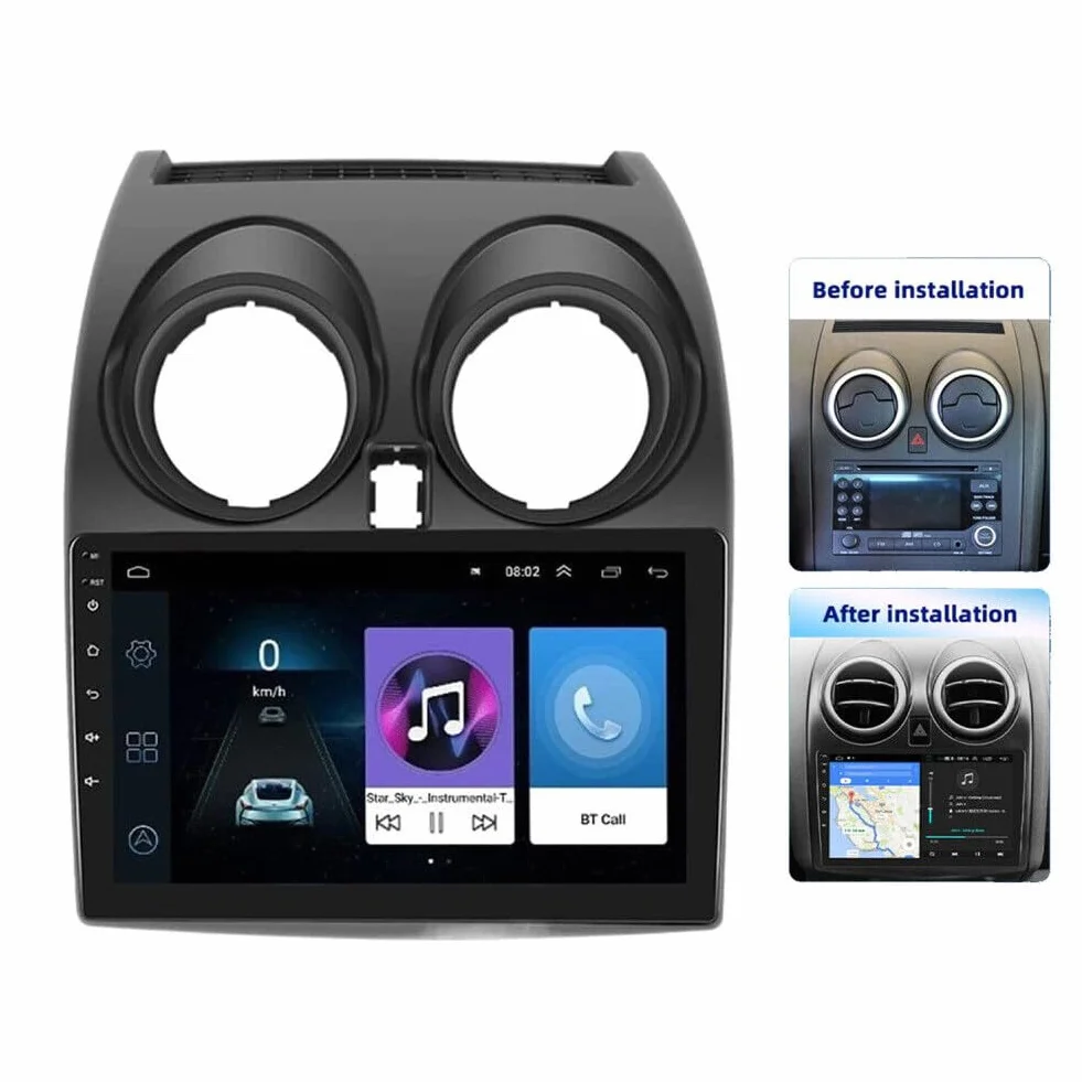 Asudaro Radio samochodowe 2+32G Nawigacja GPS Wi-Fi, 9-calowy ekran dotykowy Nawigacja GPS Samochód Kompatybilny z J10 2007-2016 8227L-DEMO 1024 * 600 Kamera z czterema światłami nawigacja samochodowa