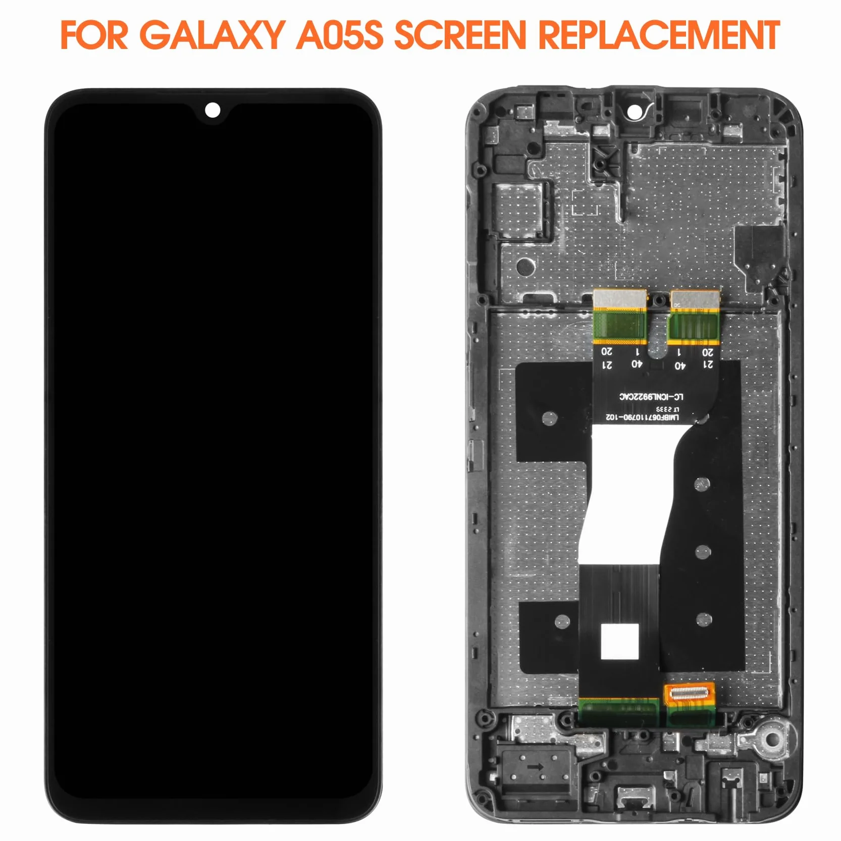 Ekran do Samsung Galaxy A05S LCD, do Samsung Galaxy A05S ekran LCD Digitizer A057 montaż dotykowy SM-A057F SM-A057M SM-A057G (czarny z ramą)